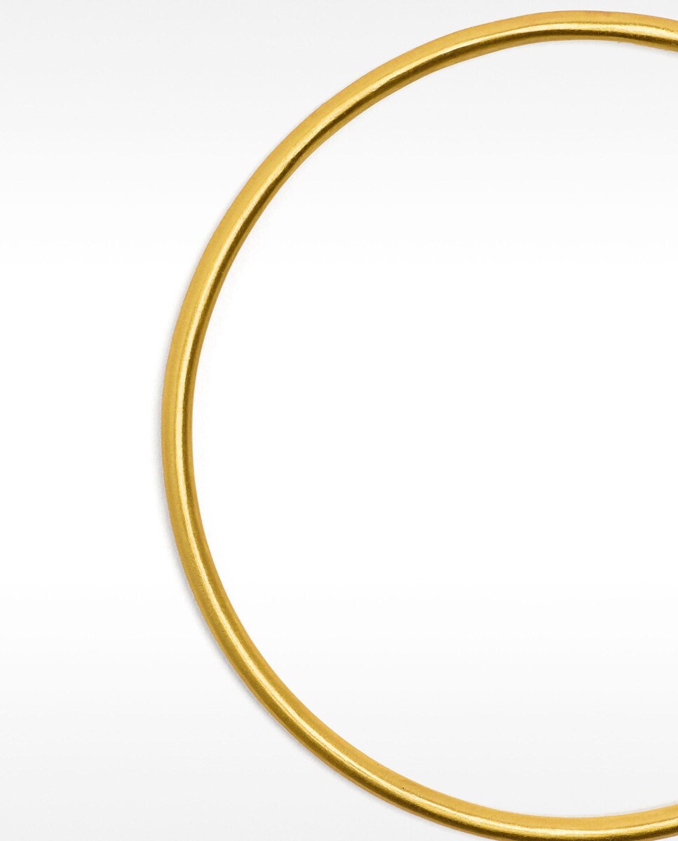 Pulsera rígida lisa en dorado Oro-2