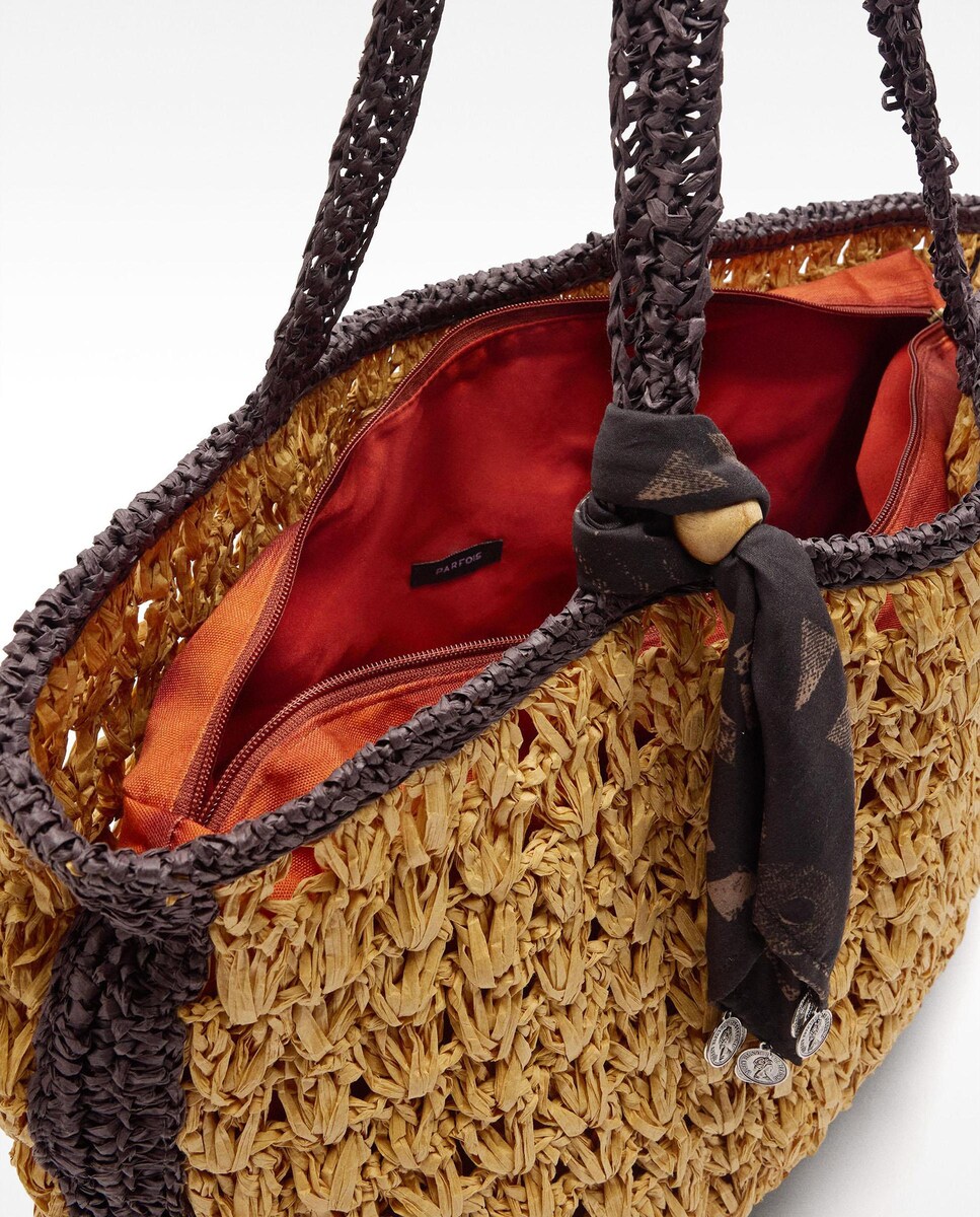 Bolso Shopper Bolso Trenzado Rafia Bolso Shopper Rafia Con Saquito