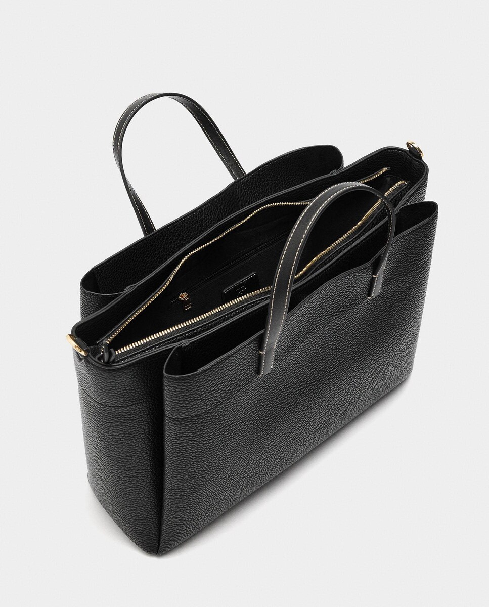 Portadocumentos de mujer multiposición con cierre de cremallera y