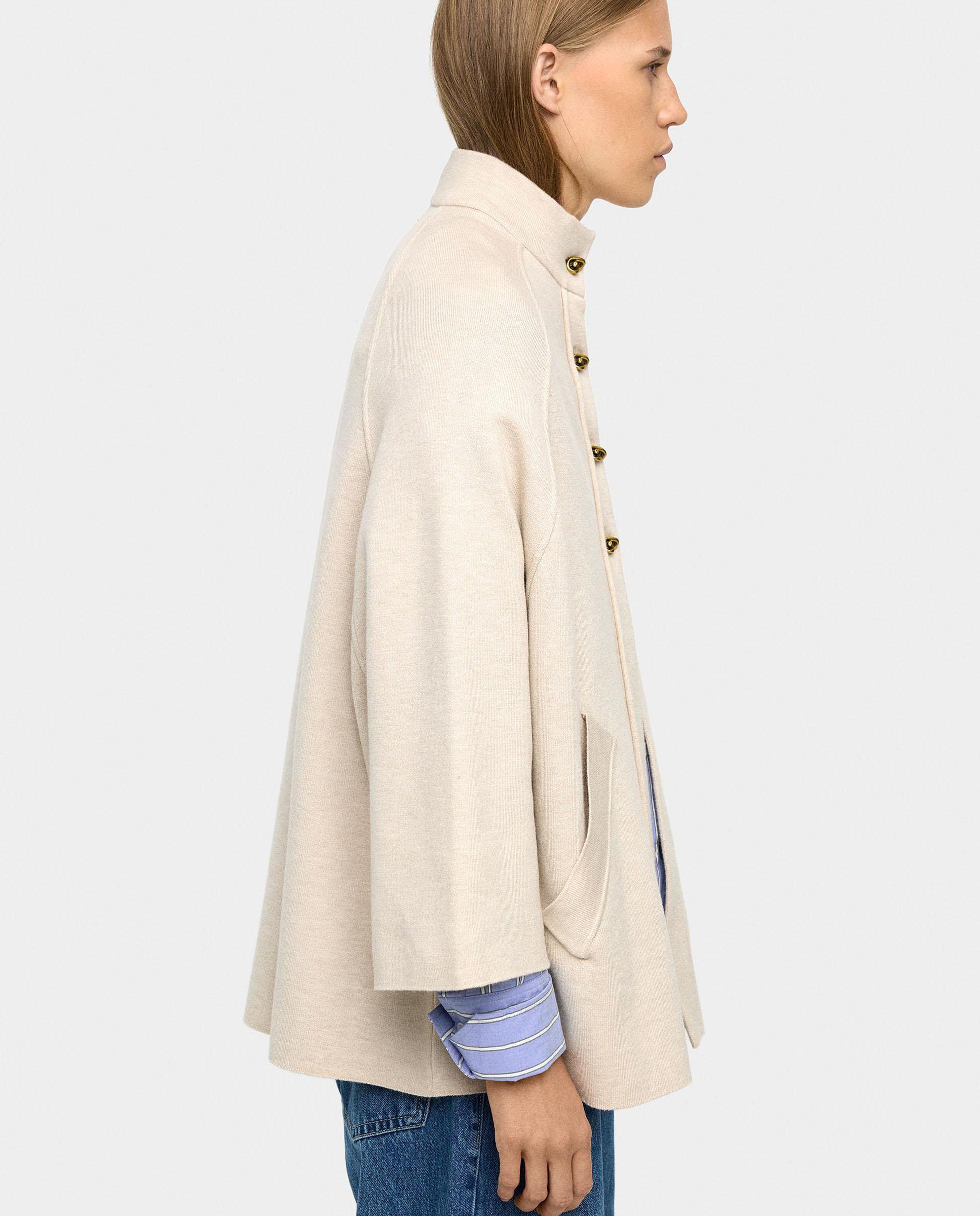 Imagen 2 de Chal de mujer de punto con cuello alto y botones - Parfois - Crudo Crudo