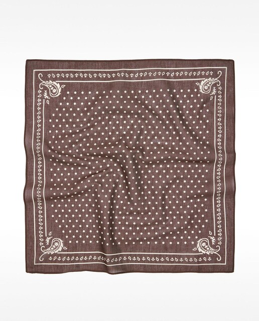 Imagen 0 de Pañuelo 100% algodón cuadrado con estampado de lunares