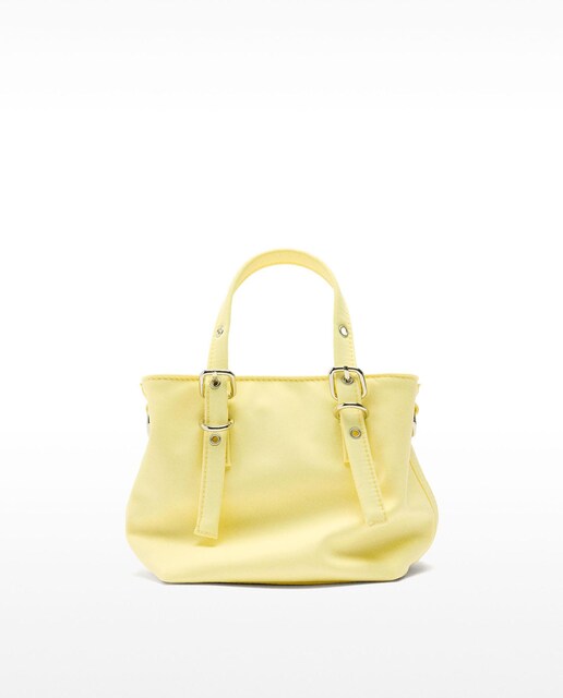 Imagen 0 de Bolso de mano estilo tote convertible a bandolera con cierre imantado en liso