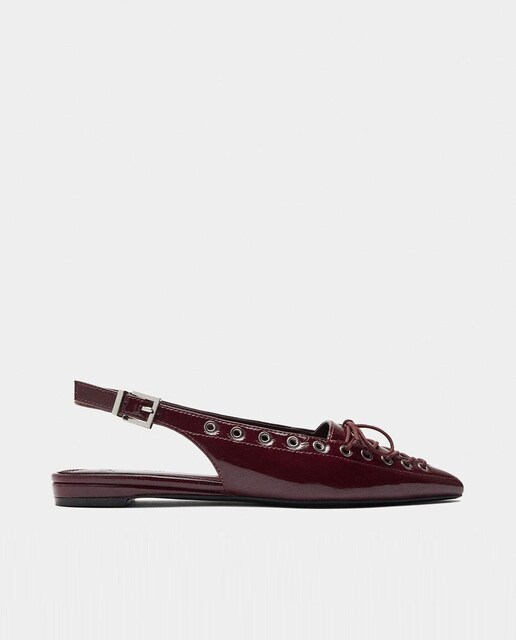 Imagen 0 de Bailarinas de mujer destalonadas con tachuelas en liso