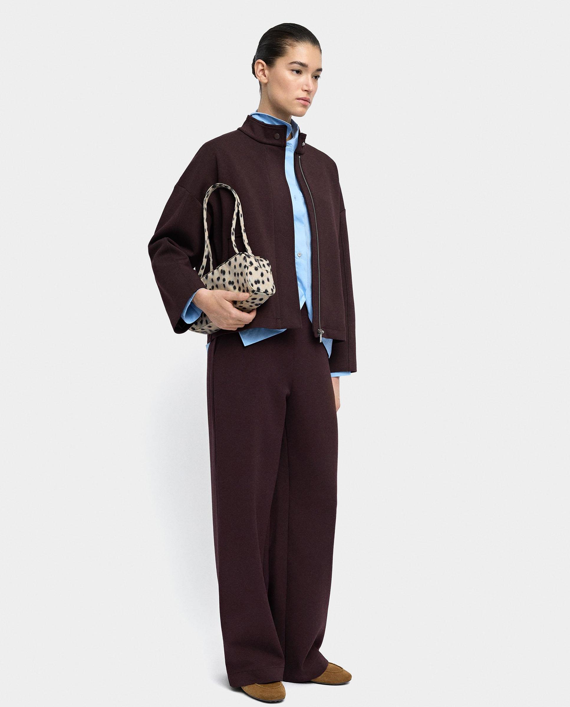 Parfois - Pantalones rectos de mujer de punto con cintura elástica.