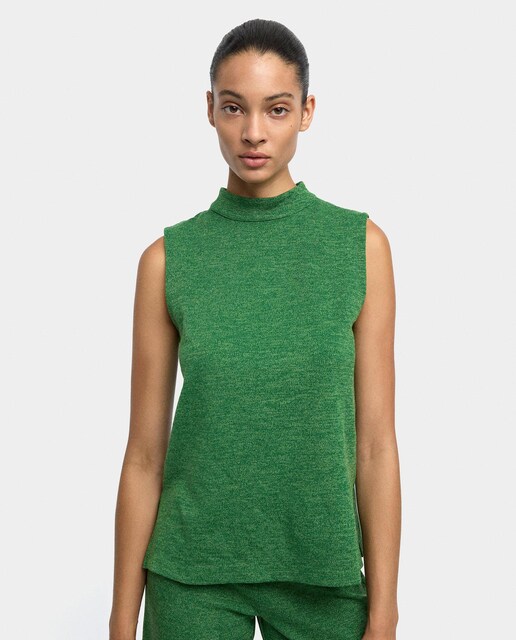 Imagen 0 de Top de mujer de textura sin mangas en liso