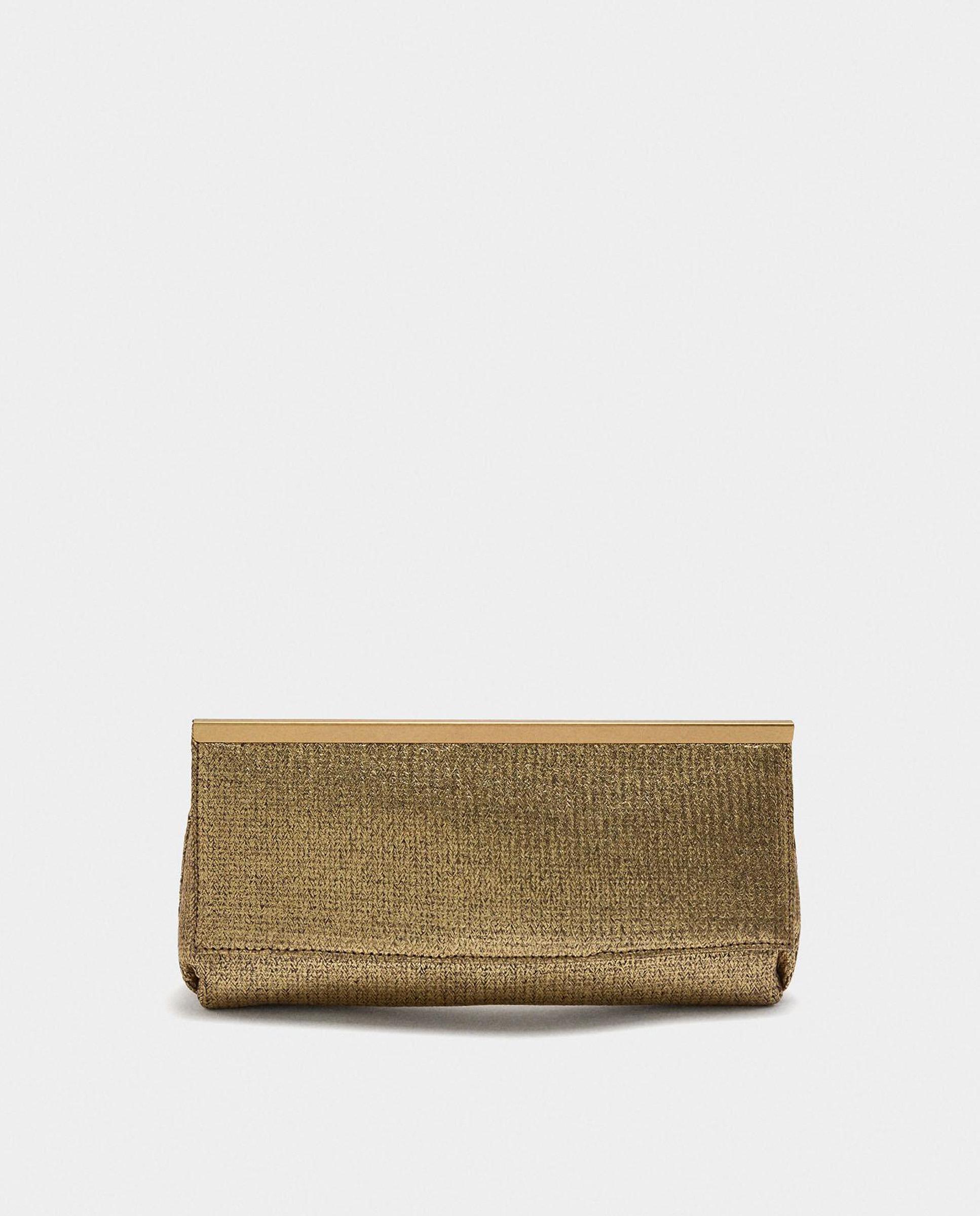Bolso de fiesta convertible a bandolera metalizado con cierre imantado