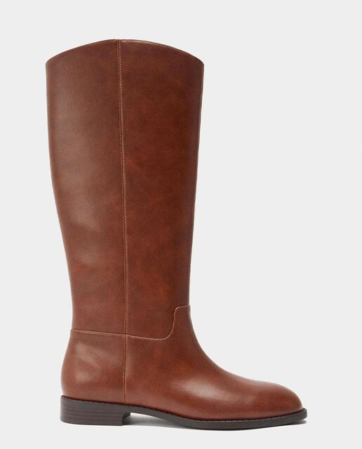 Imagen 0 de Botas básicas de mujer altas con cierre de cremallera en liso