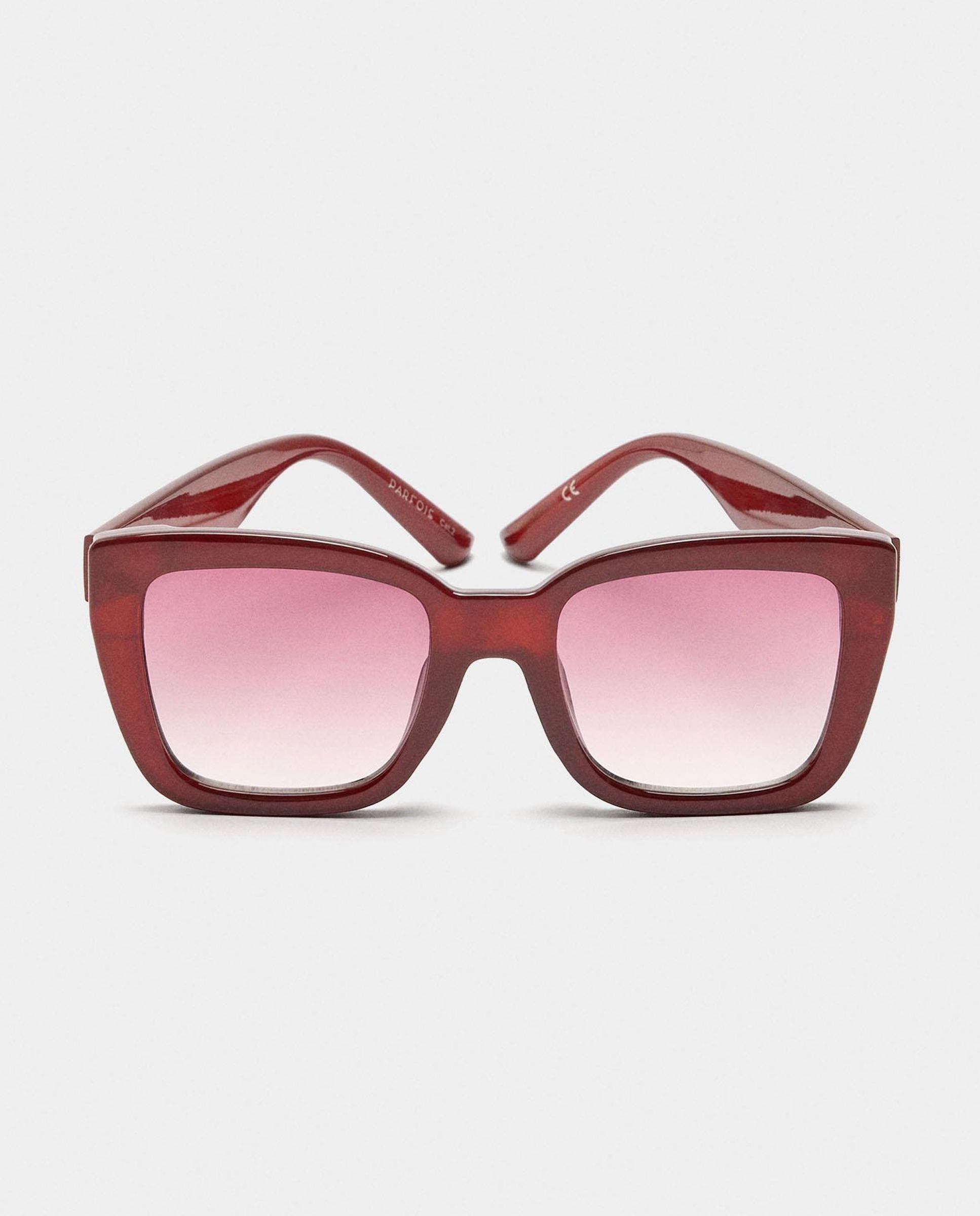 Gafas de sol de mujer con protección uv y forma rectangular en liso - Parfois - Burdeos Burdeos-1