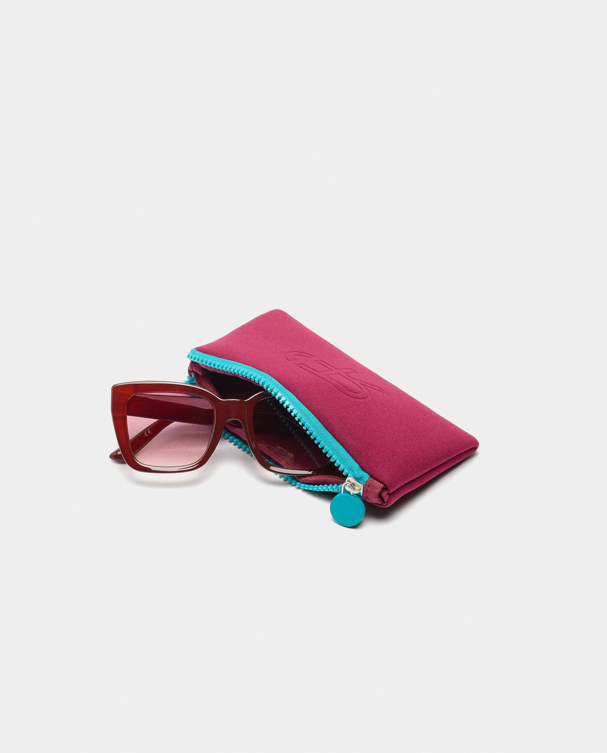 Gafas de sol de mujer con protección uv y forma rectangular en liso - Parfois - Burdeos Burdeos-4