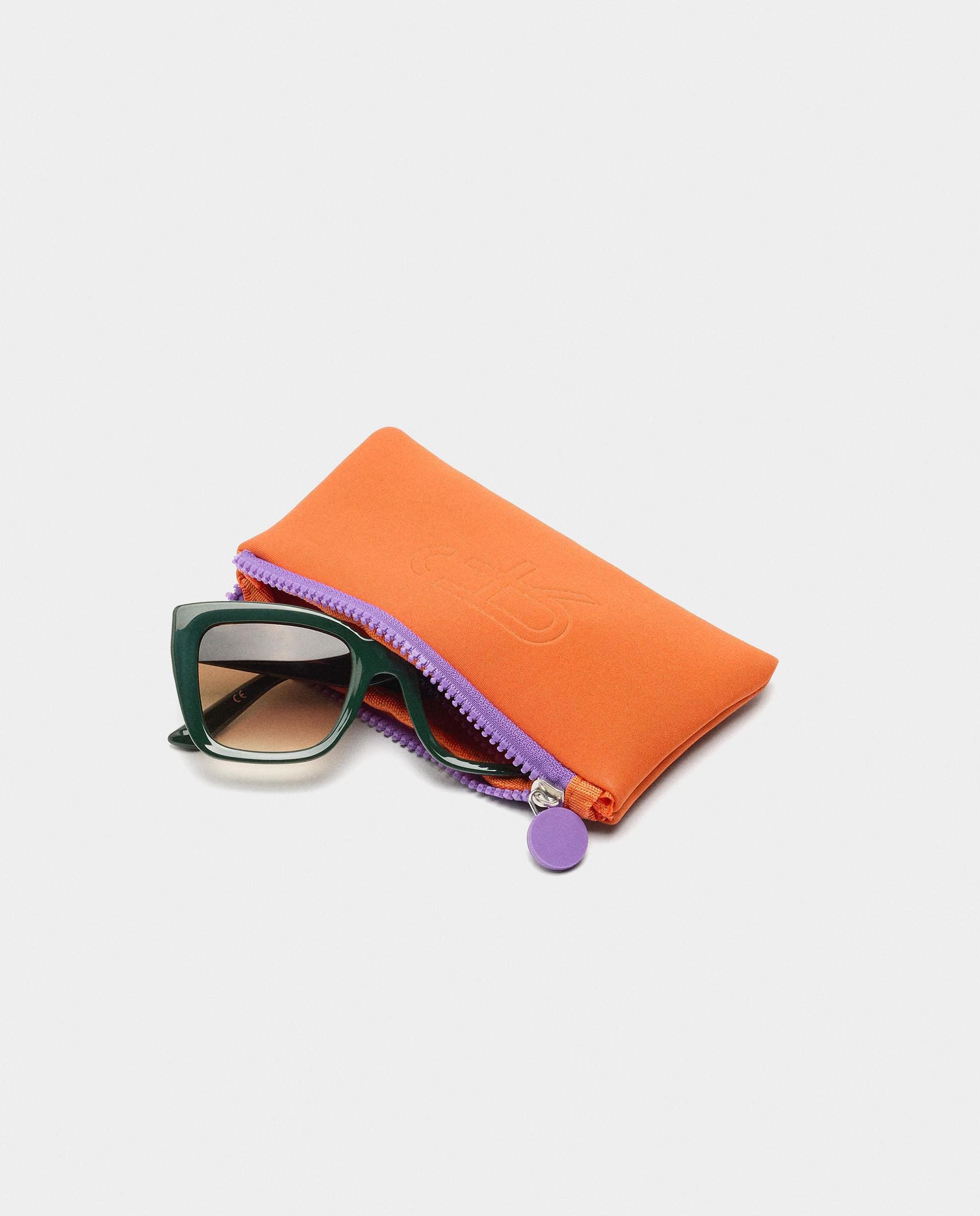 Gafas de sol de mujer con protección uv y forma rectangular en liso - Parfois - Verde oscuro Verde oscuro-4