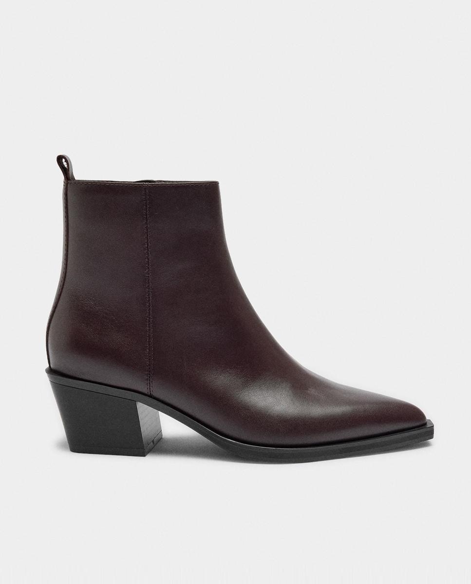 Parfois - Botines básicos de mujer de piel con cierre de cremallera en liso.