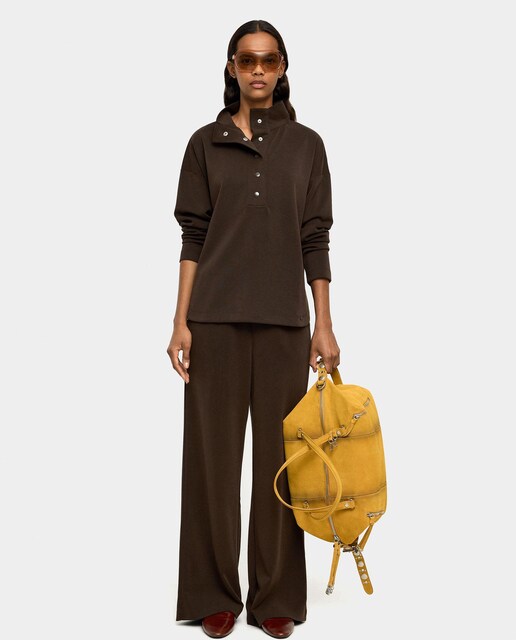 Imagen 0 de Pantalón recto de mujer con bolsillos laterales en liso