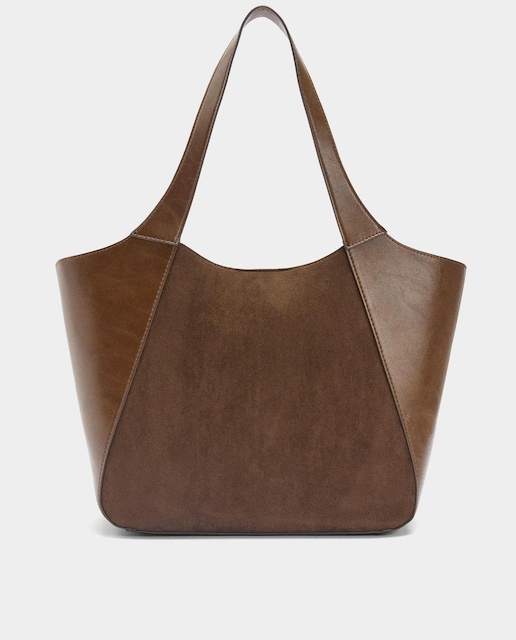 Imagen 0 de Bolso de hombro estilo shopper con neceser extraíble y cierre de cremallera en liso