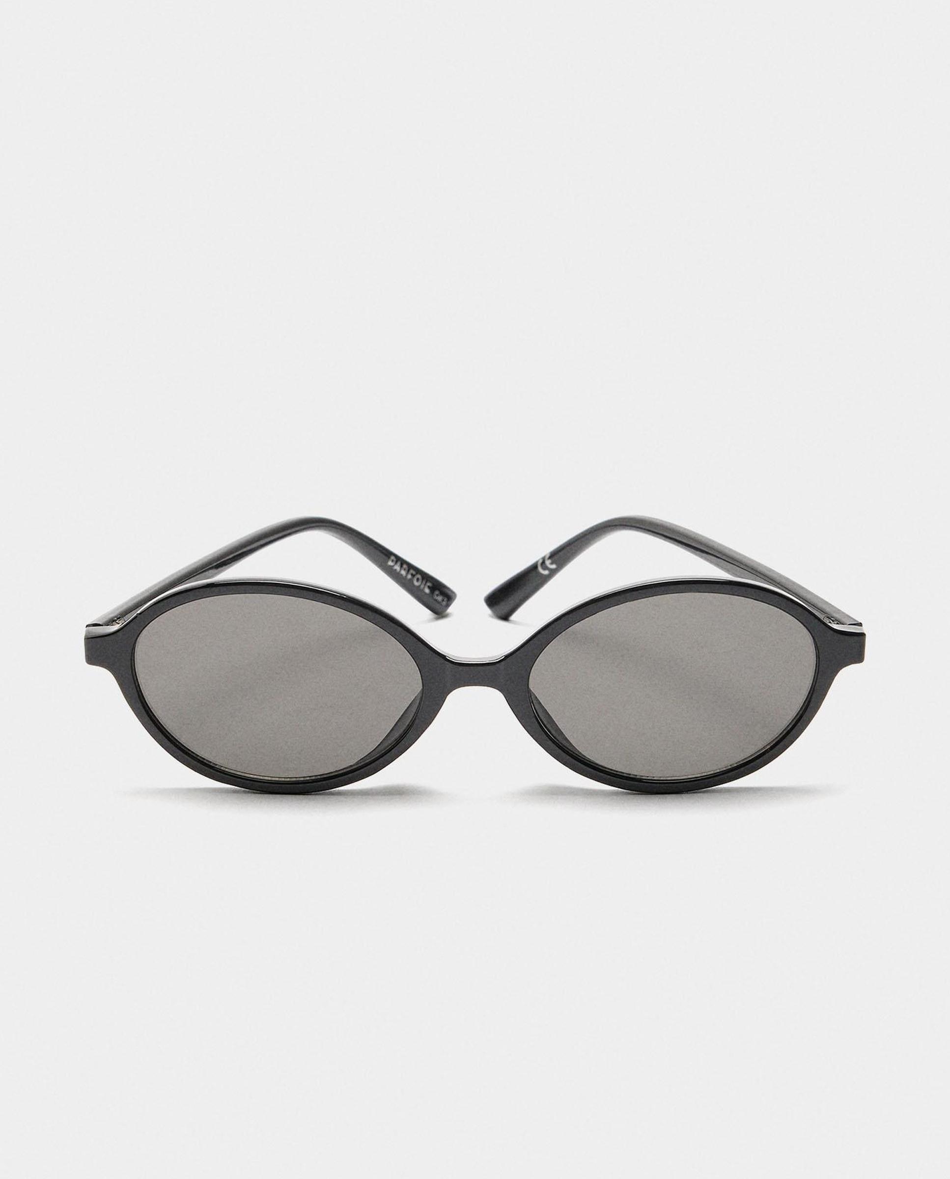 Gafas de sol de mujer con protección uv y forma redonda en liso - Parfois - Negro Negro-1