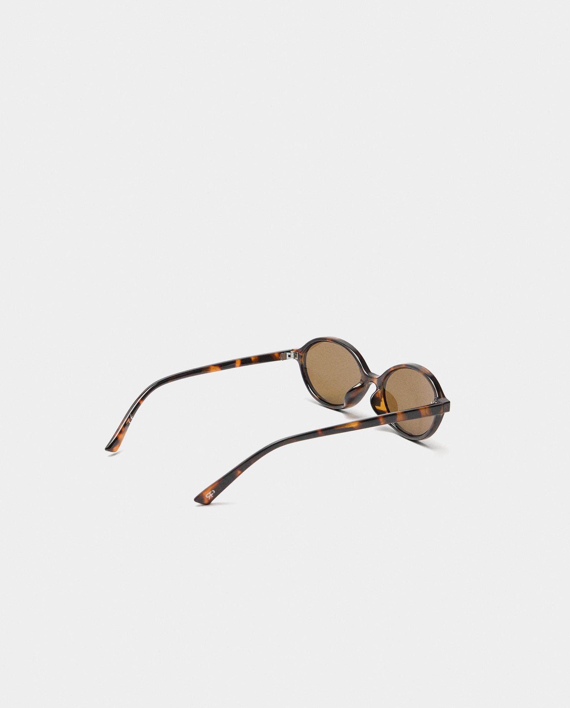 Gafas de sol de mujer con protección uv y forma redonda - Parfois - Marrón Marrón-2