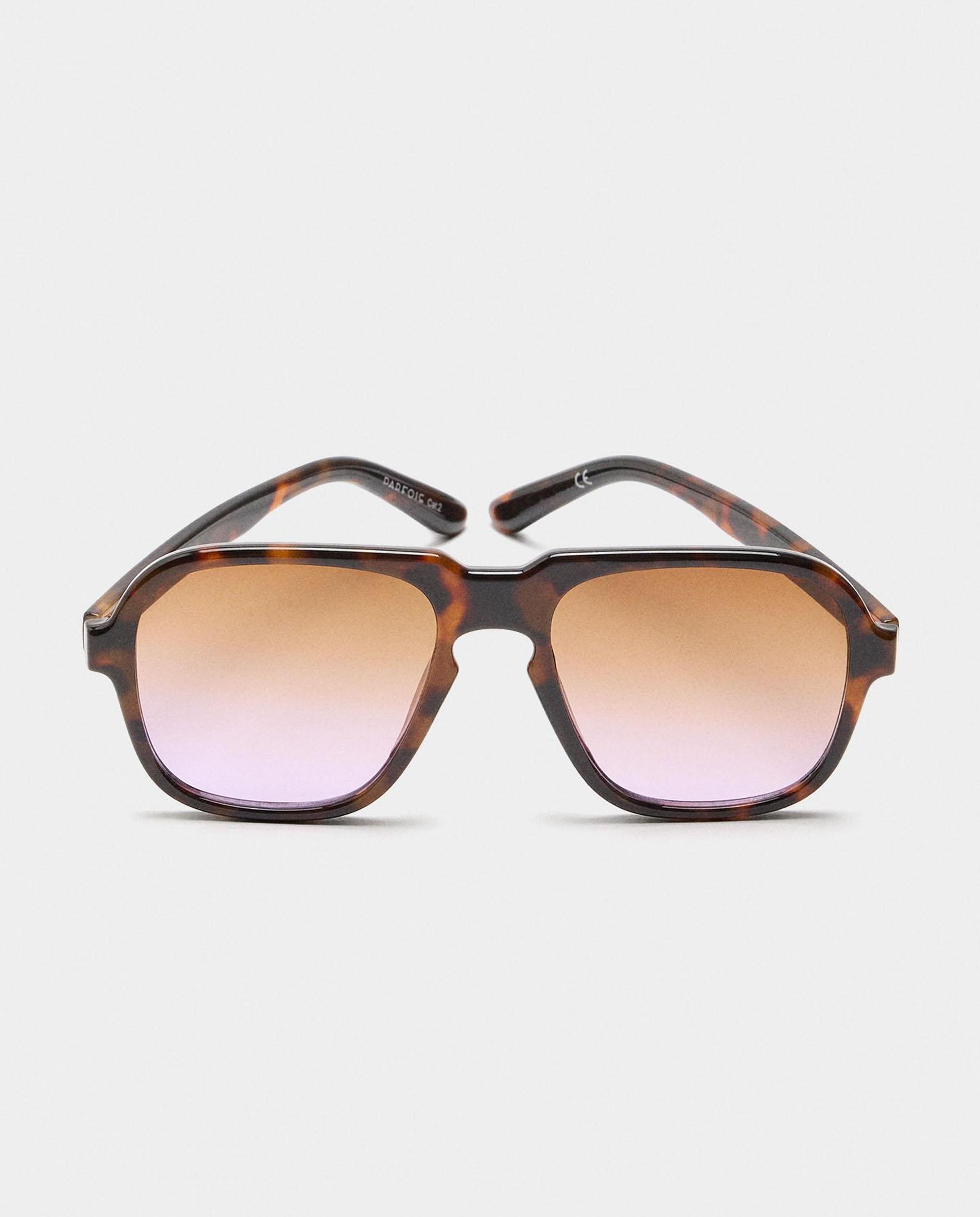 Gafas de sol de mujer con protección uv y forma redonda - Parfois - Marrón Marrón-1