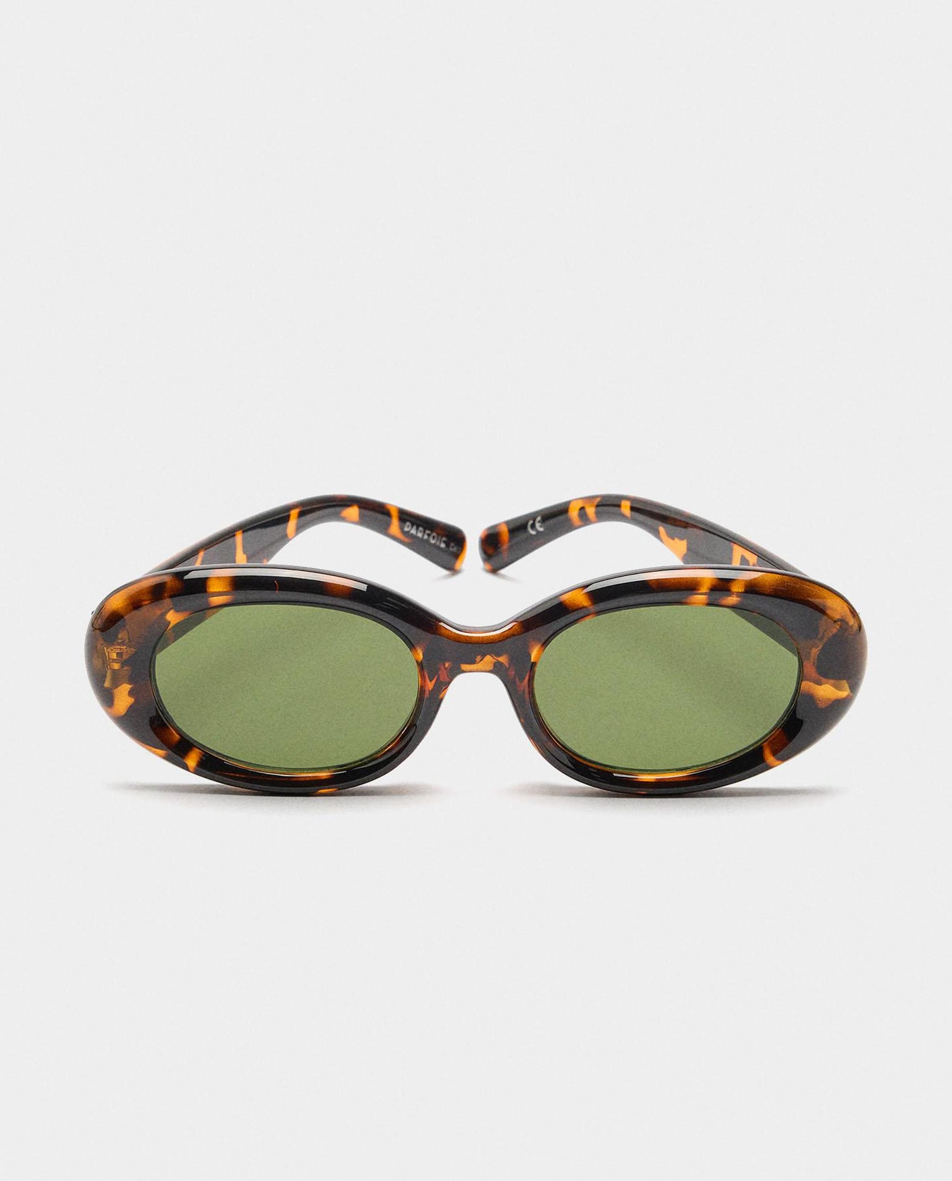 Gafas de sol de mujer con protección uv y forma ovalada con estampado animal print - Parfois - Marrón / Naranja Marrón / Naranja-1