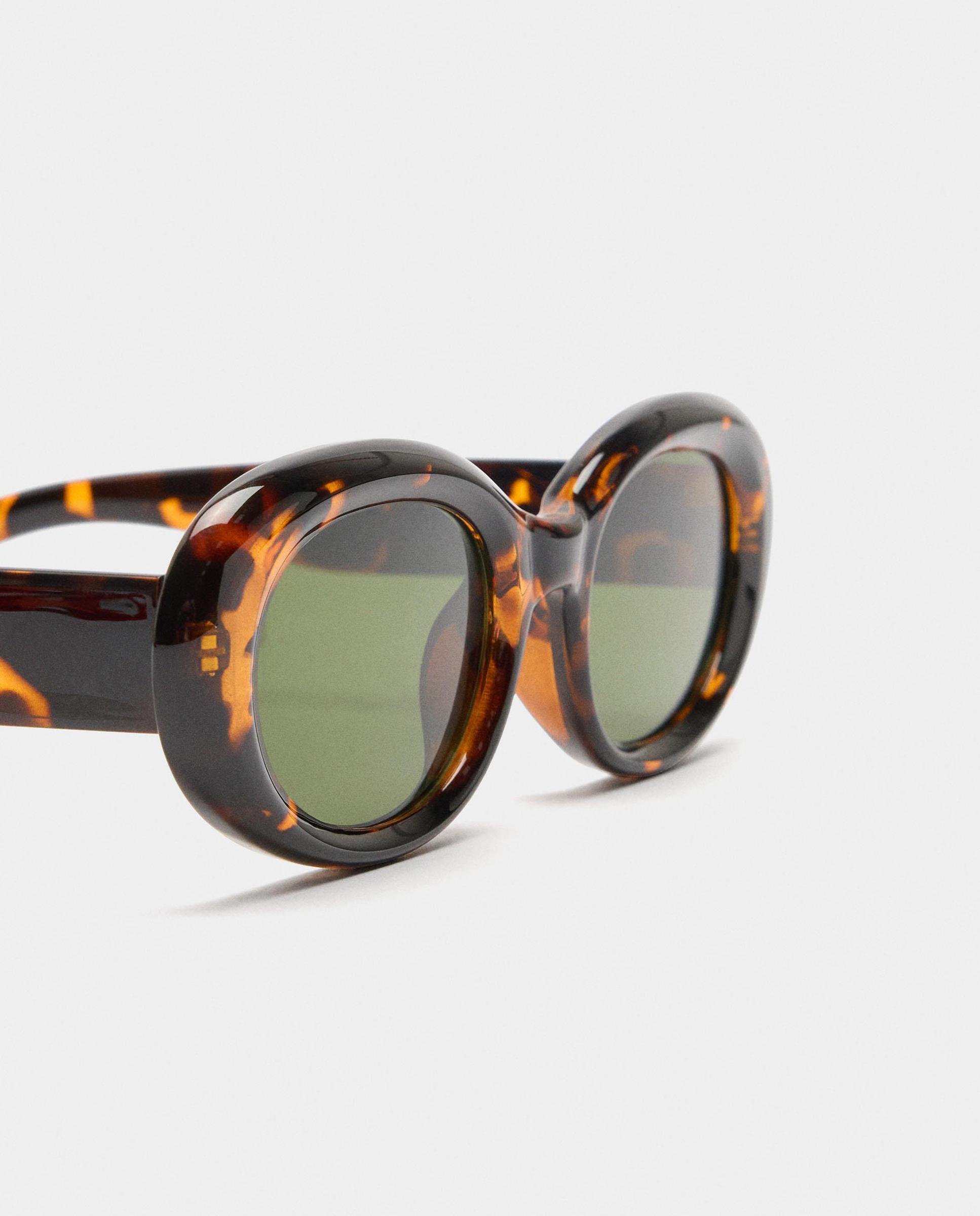 Gafas de sol de mujer con protección uv y forma ovalada con estampado animal print - Parfois - Marrón / Naranja Marrón / Naranja-3
