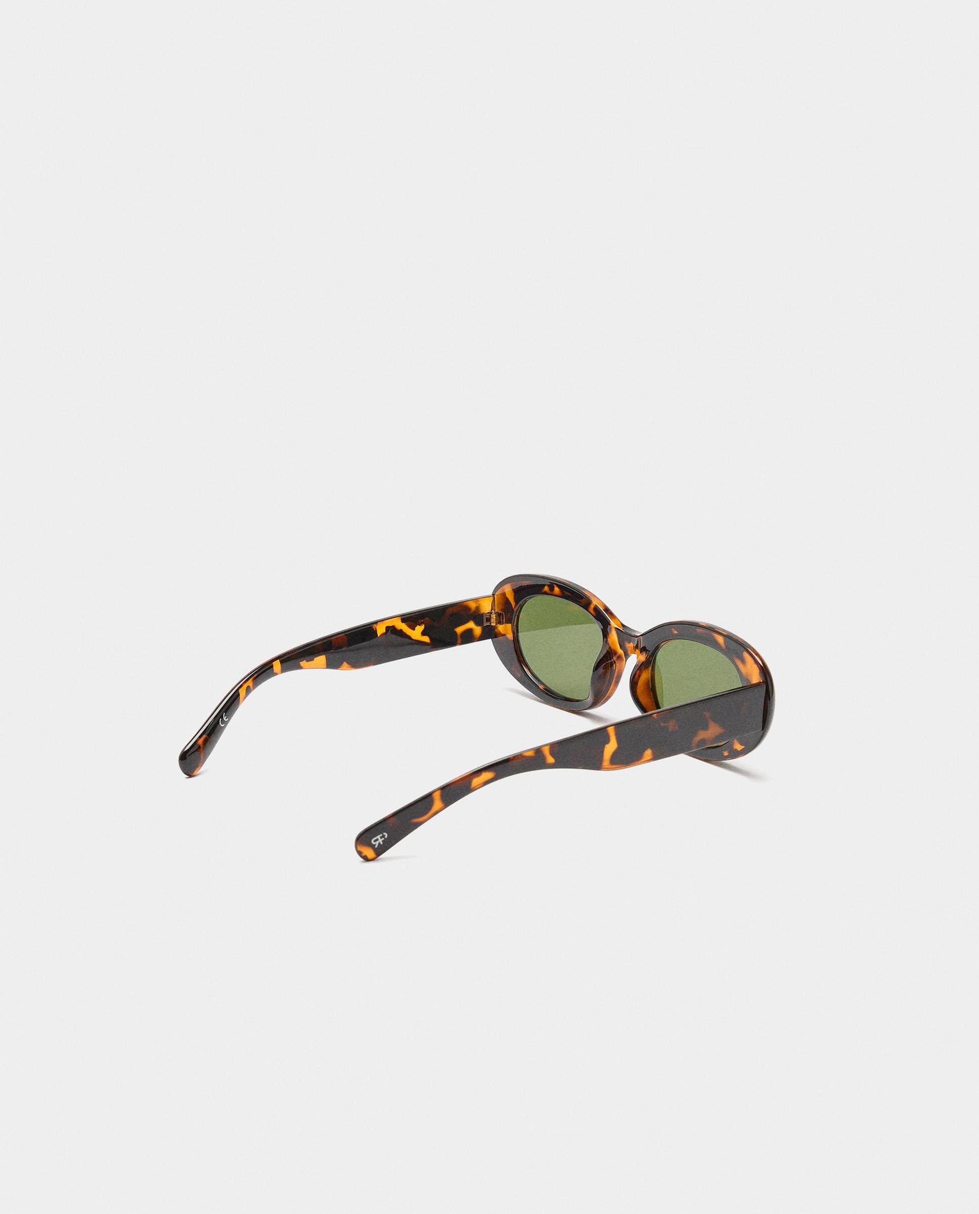 Gafas de sol de mujer con protección uv y forma ovalada con estampado animal print - Parfois - Marrón / Naranja Marrón / Naranja-2