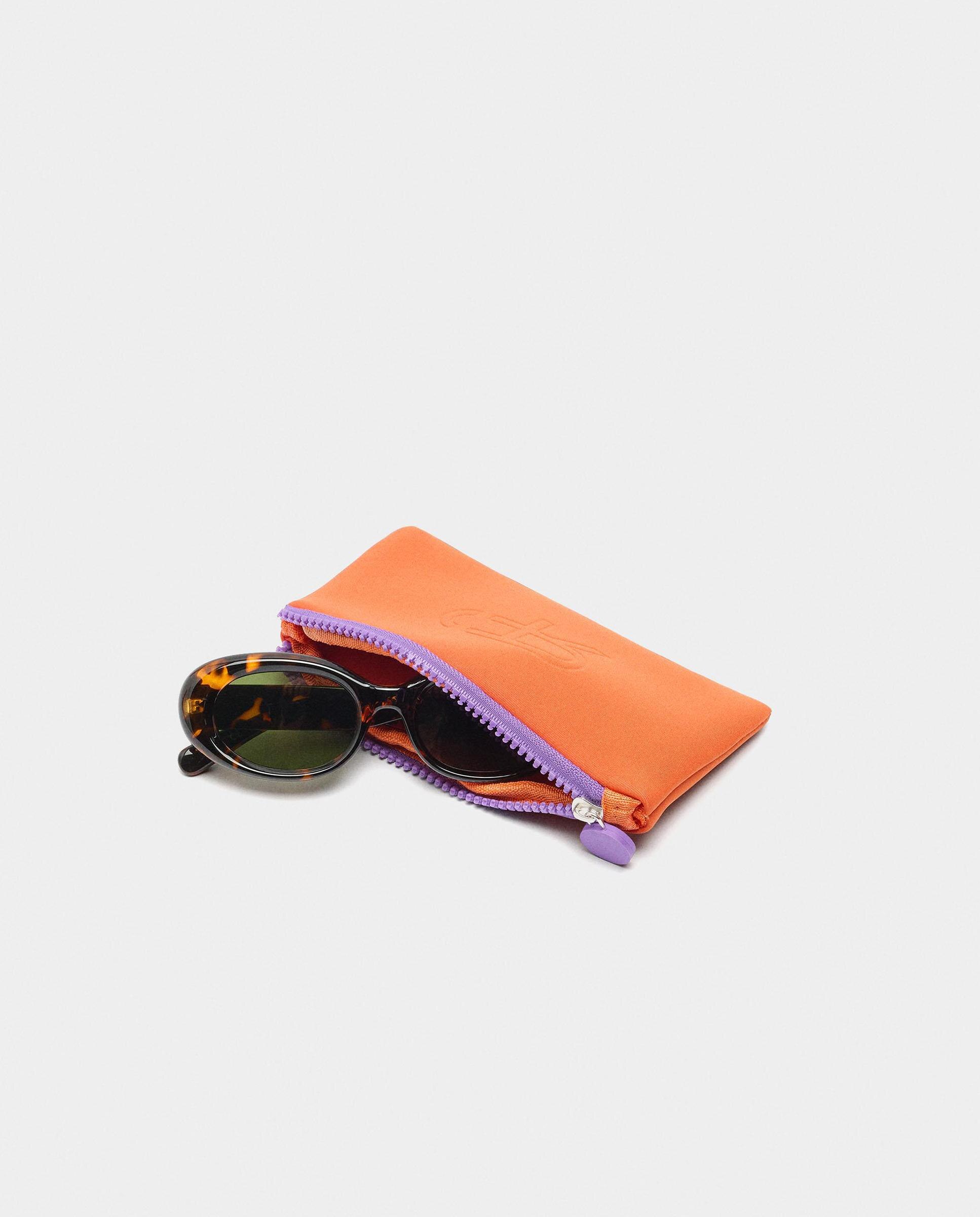 Gafas de sol de mujer con protección uv y forma ovalada con estampado animal print - Parfois - Marrón / Naranja Marrón / Naranja-4