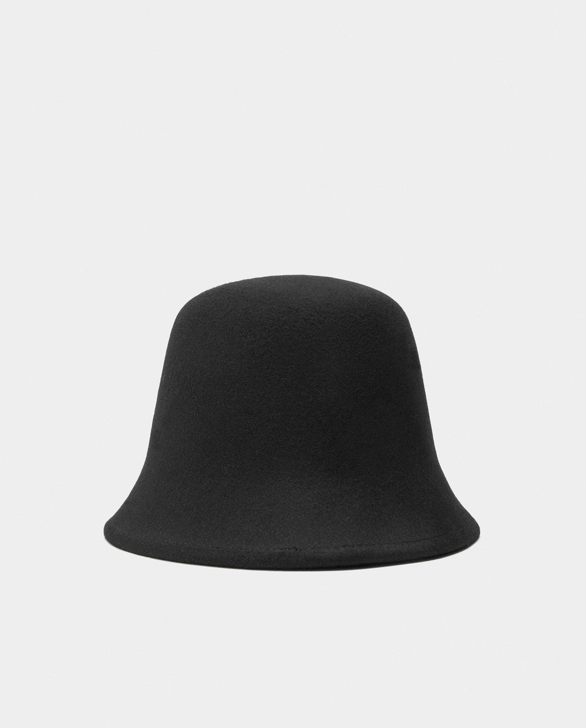 Sombrero de mujer 100% lana estilo bucket - Parfois - Negro Negro-1