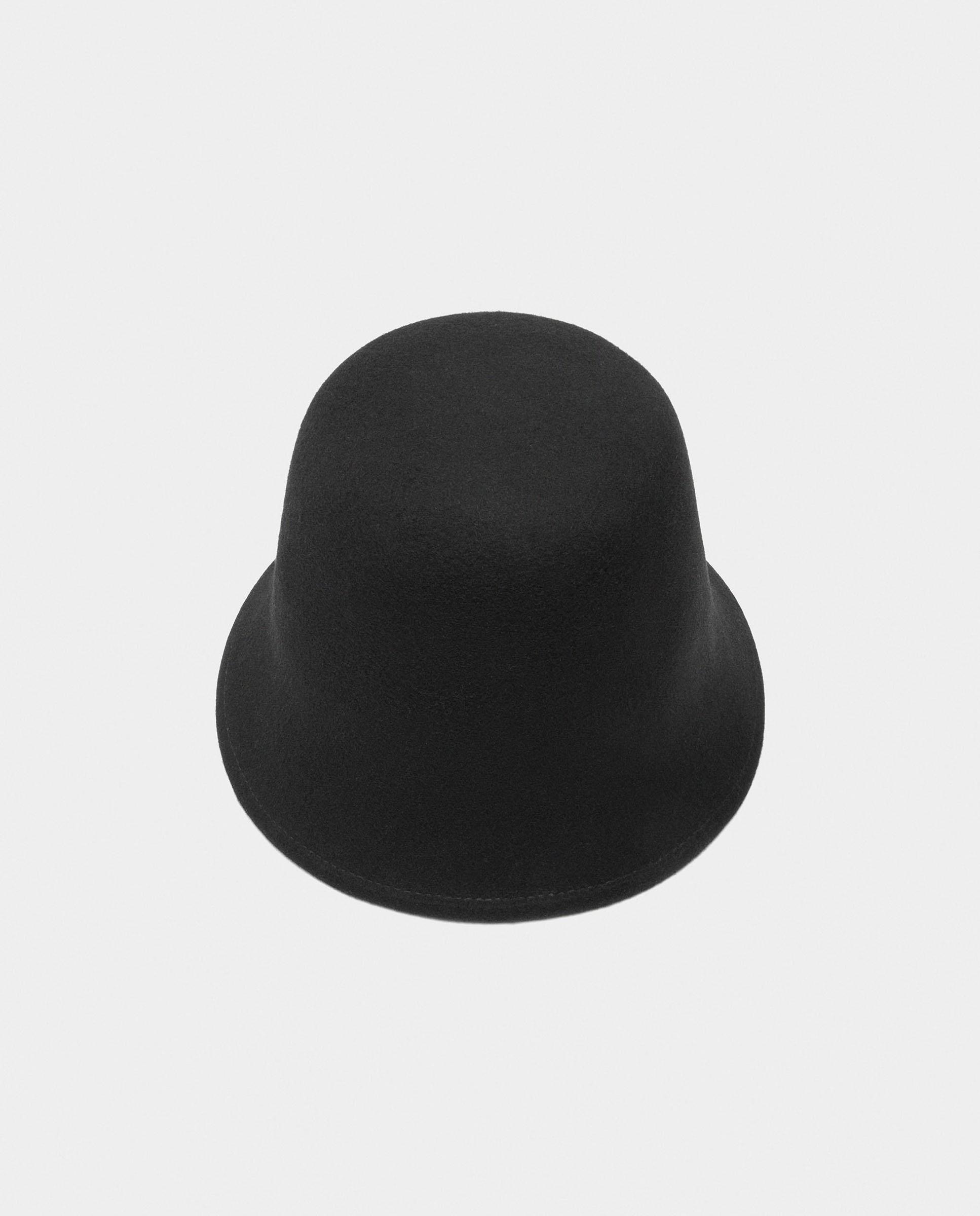 Sombrero de mujer 100% lana estilo bucket - Parfois - Negro Negro-2