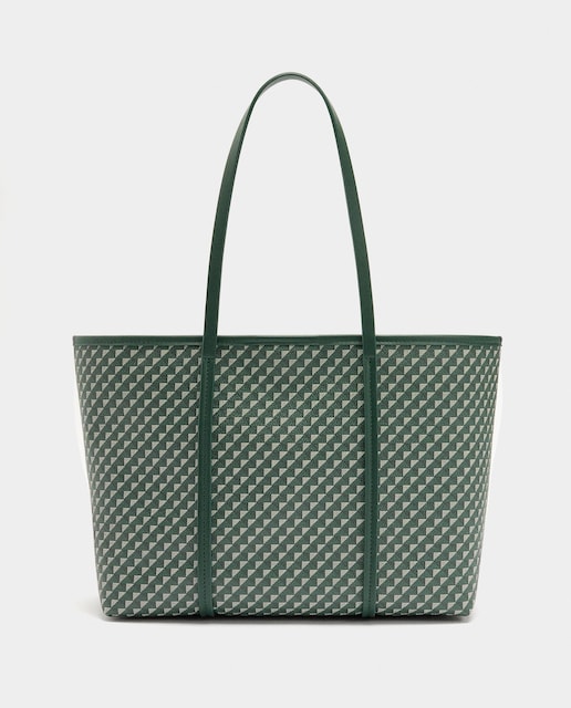 Imagen 0 de Bolso de hombro estilo shopper con cierre de cremallera y neceser extraíble con estampado geométrico