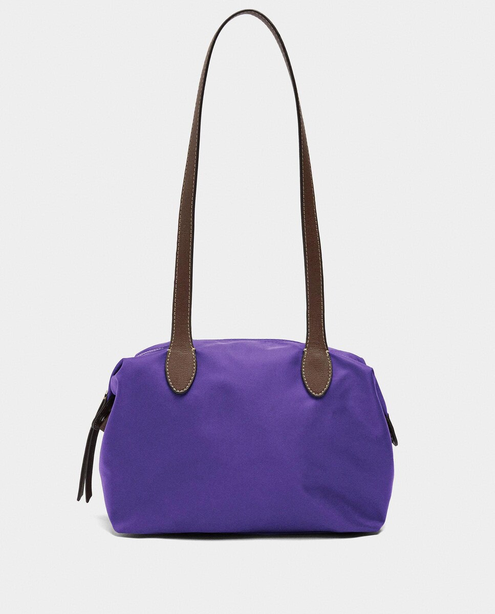 Bolso De Mano Para Mujer SXON - Poliéster, Color Morado, Tamaño Pequeño, Cadena Ajustable
