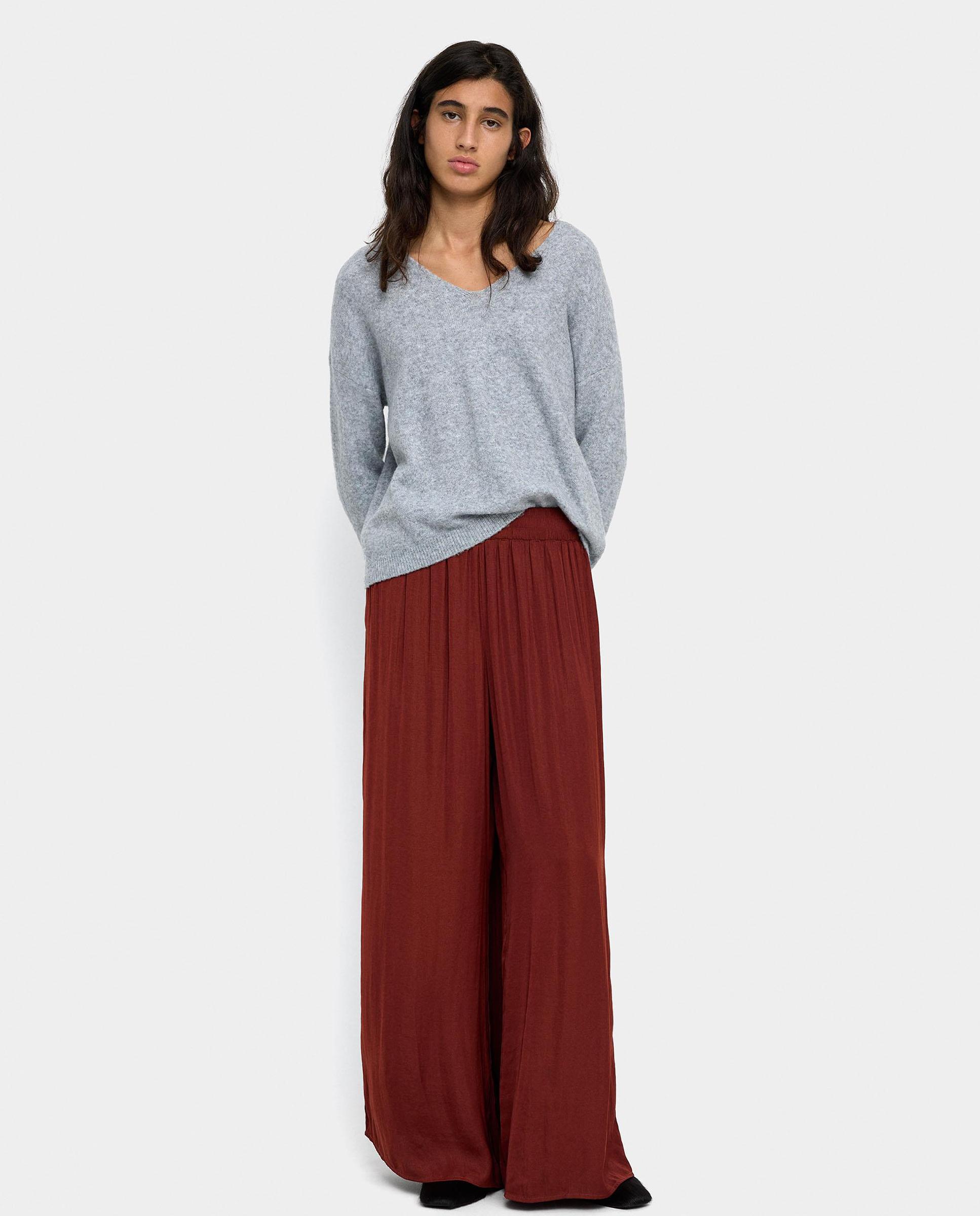 Parfois - Pantalones anchos de mujer con cintura elástica.