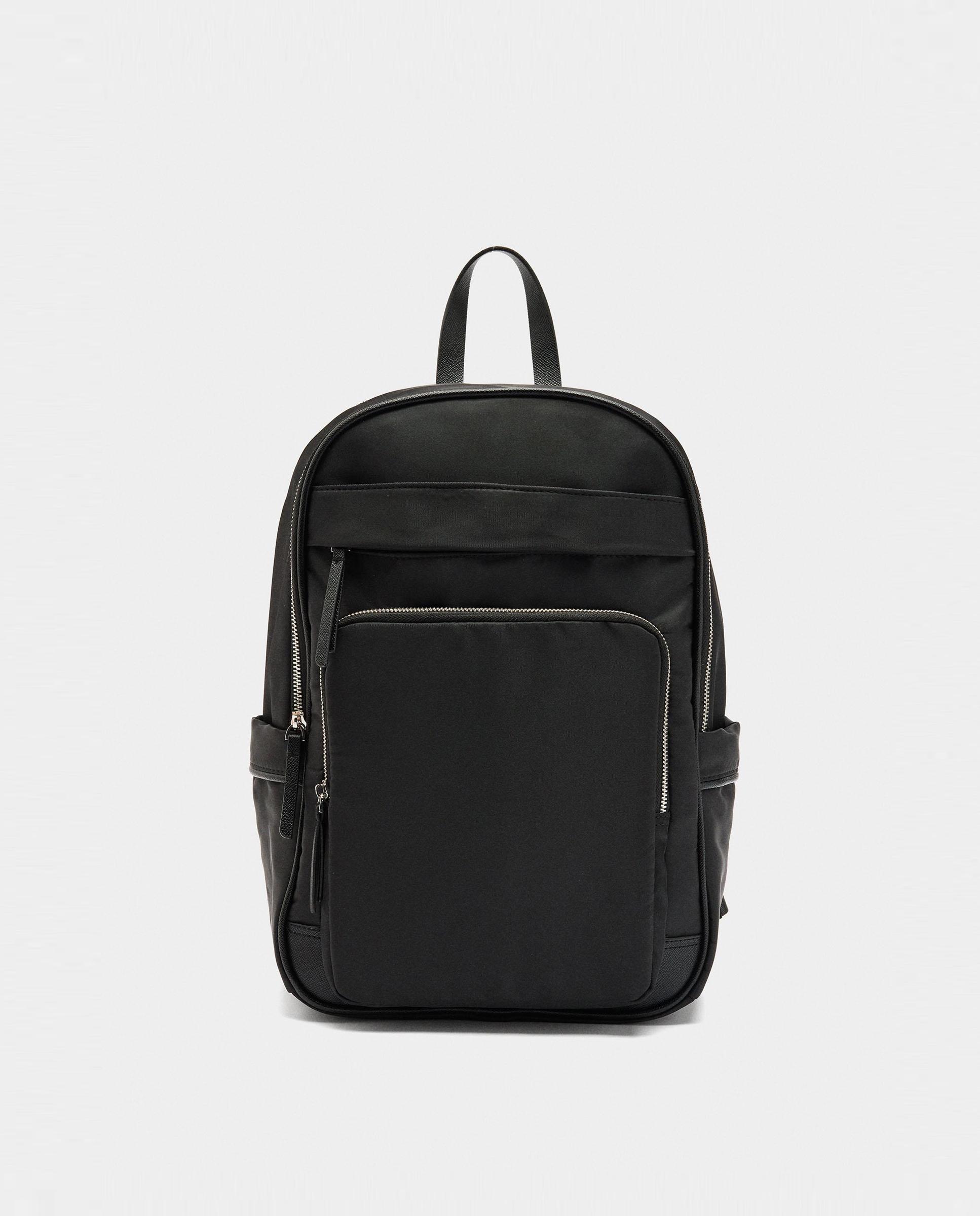 Mochila de mujer con varios compartimentos y cierre de cremallera - Parfois - Negro Negro-1