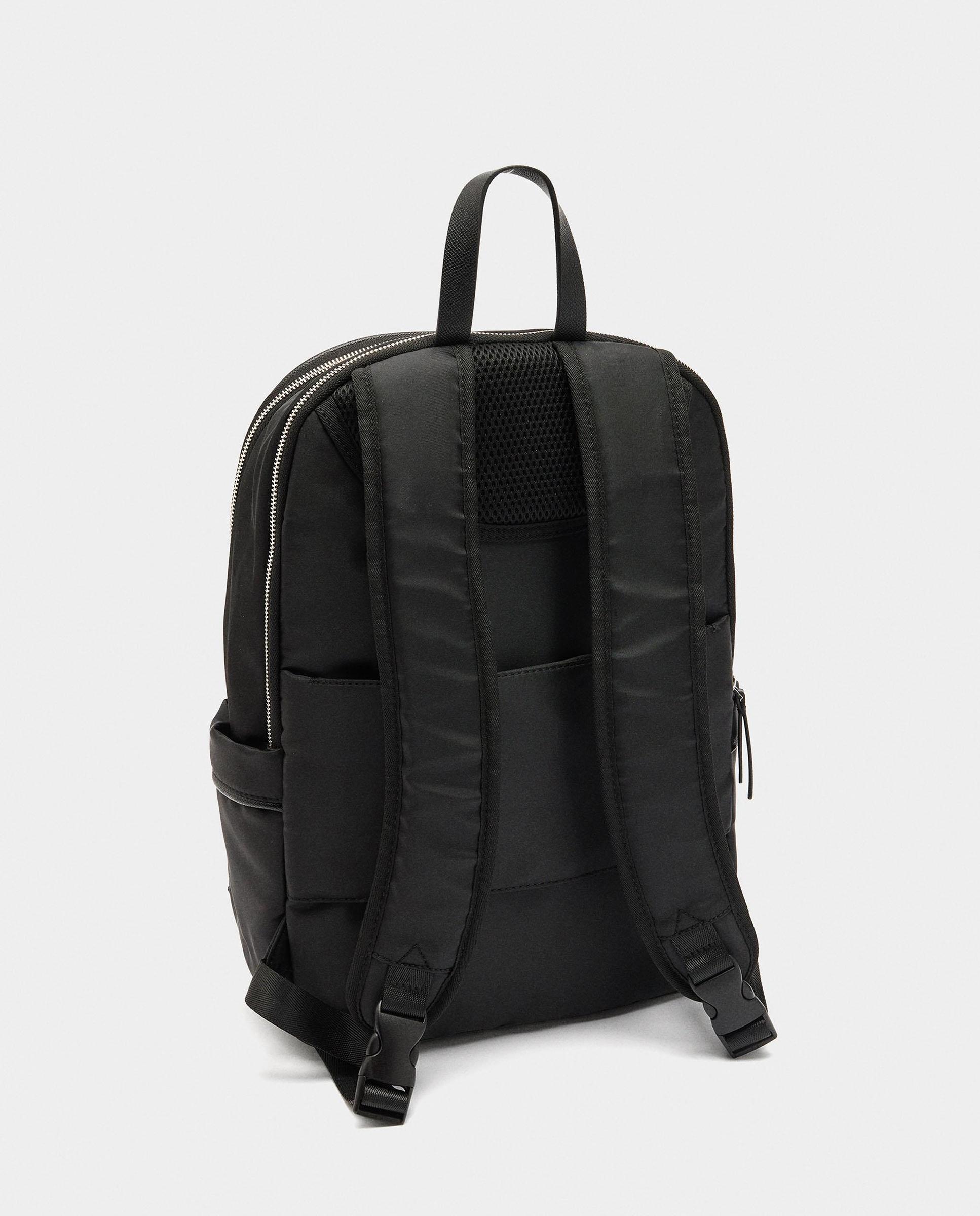 Mochila de mujer con varios compartimentos y cierre de cremallera - Parfois - Negro Negro-2