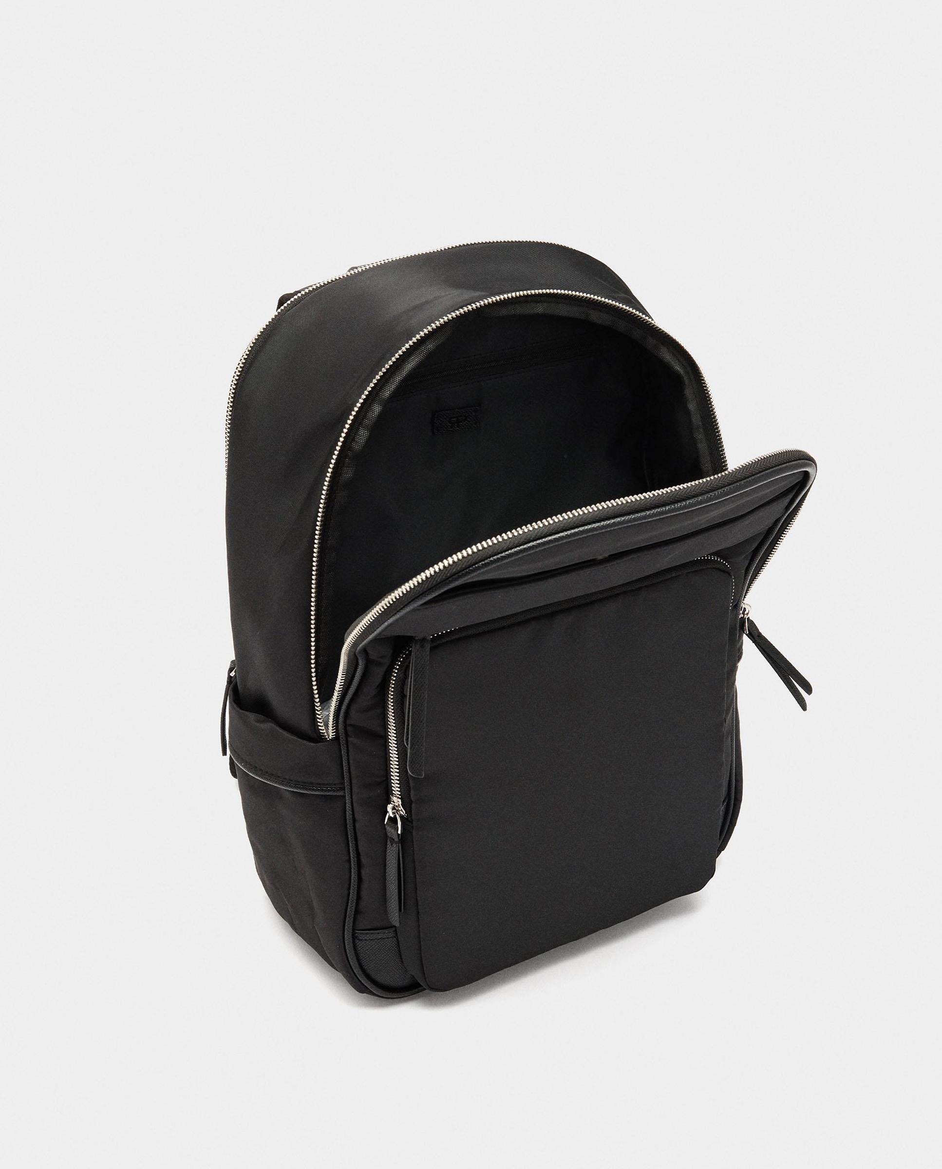 Mochila de mujer con varios compartimentos y cierre de cremallera - Parfois - Negro Negro-4