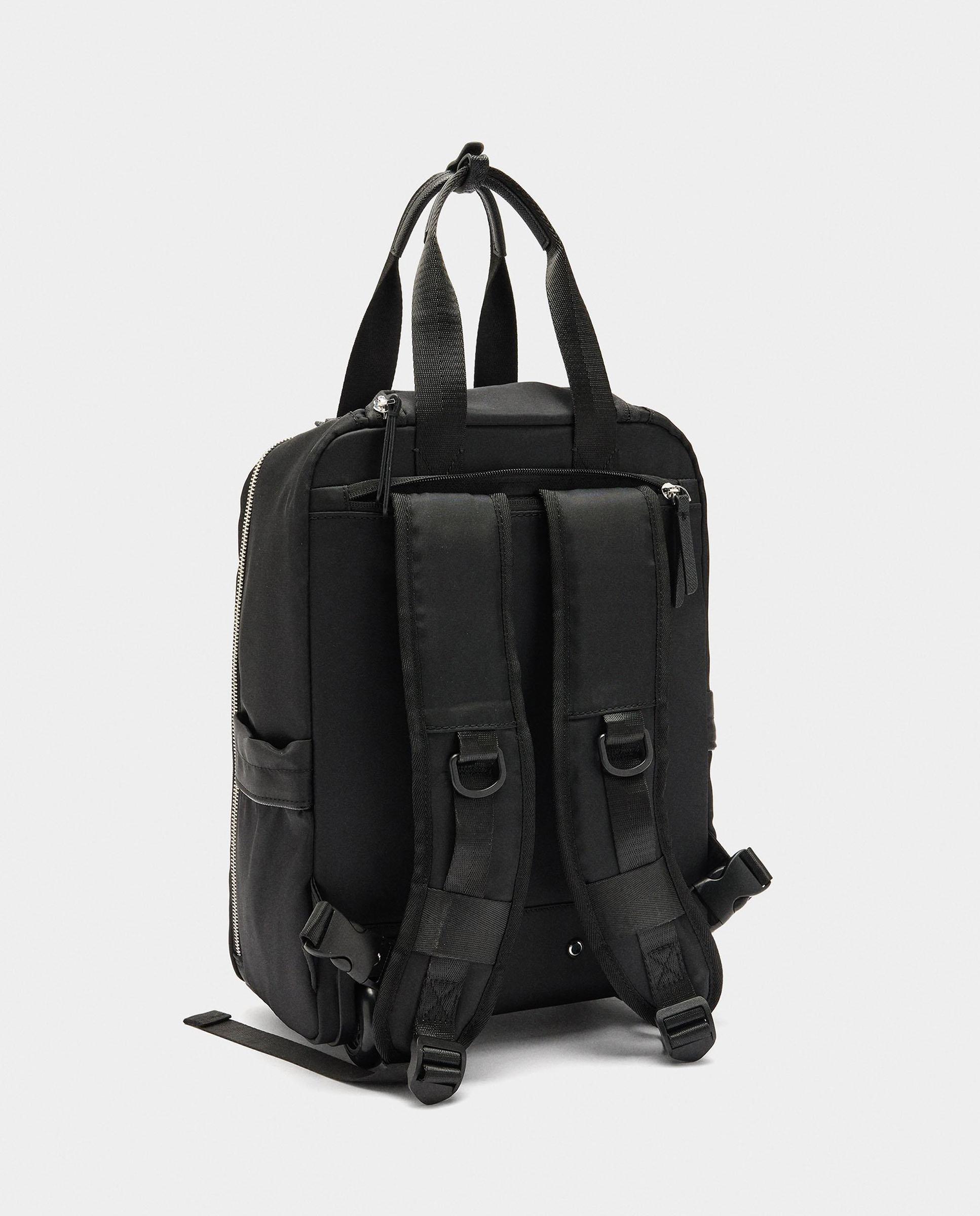 Mochila de mujer con cierre de cremallera en liso - Parfois - Negro Negro-2