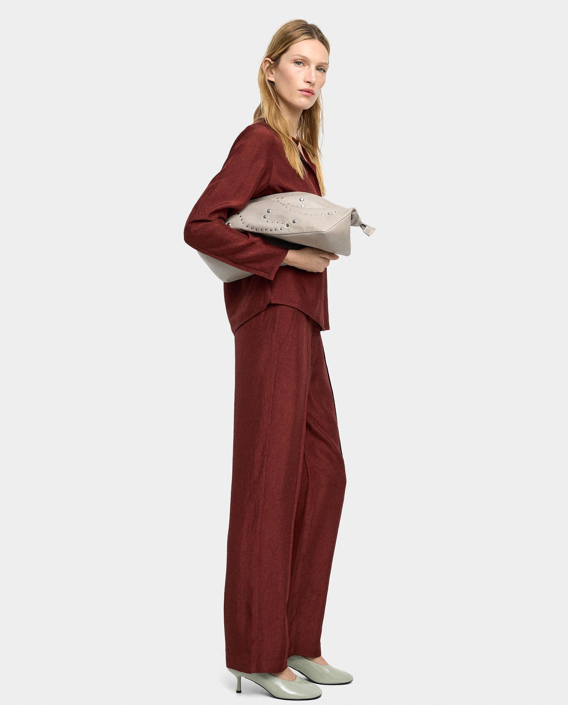Parfois - Pantalón recto de mujer satinado en liso.