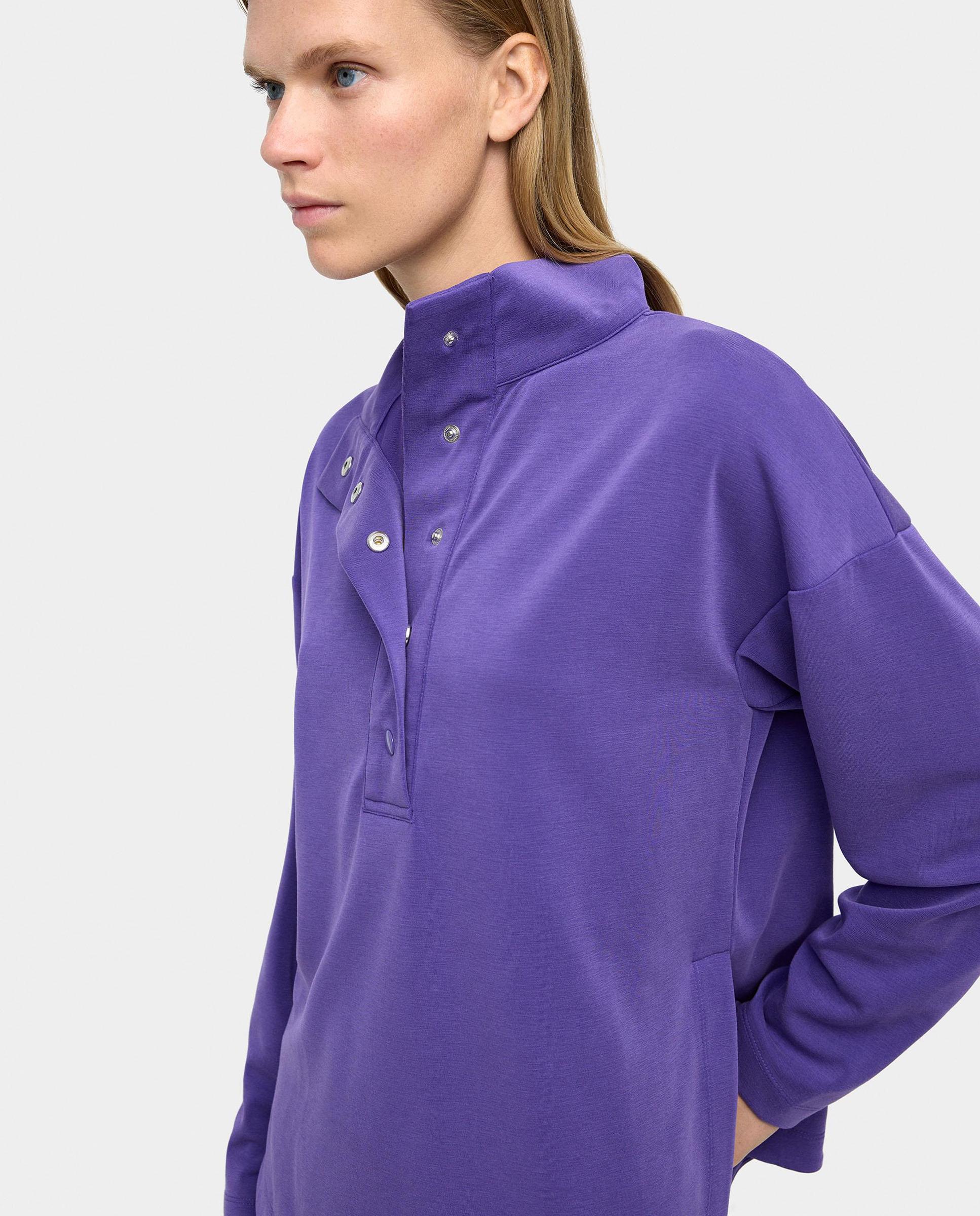 Parfois - Sudadera de mujer con cierre de botones en liso.