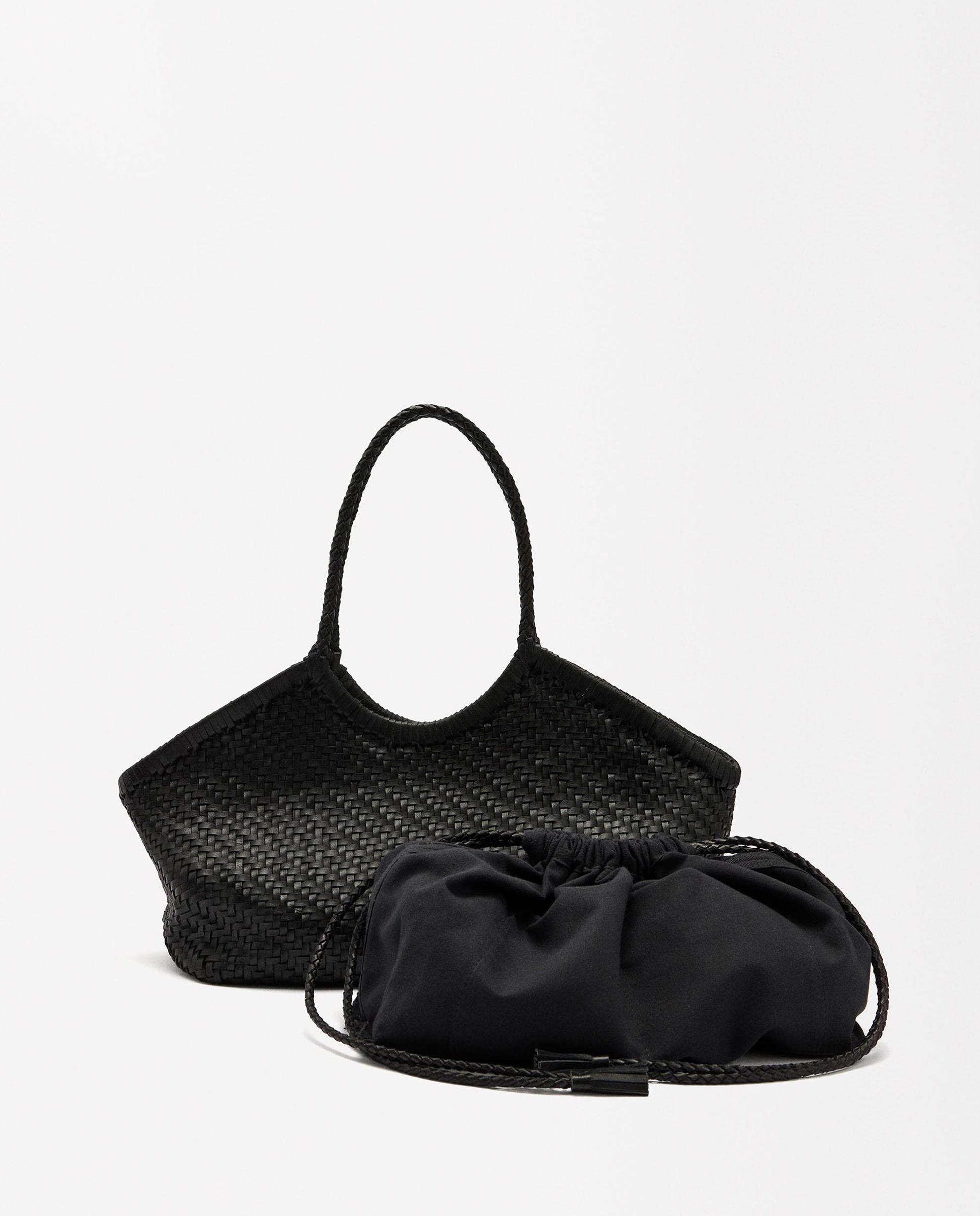 Shopper de piel trenzada con neceser extraíble en liso - Parfois - Negro Negro-3