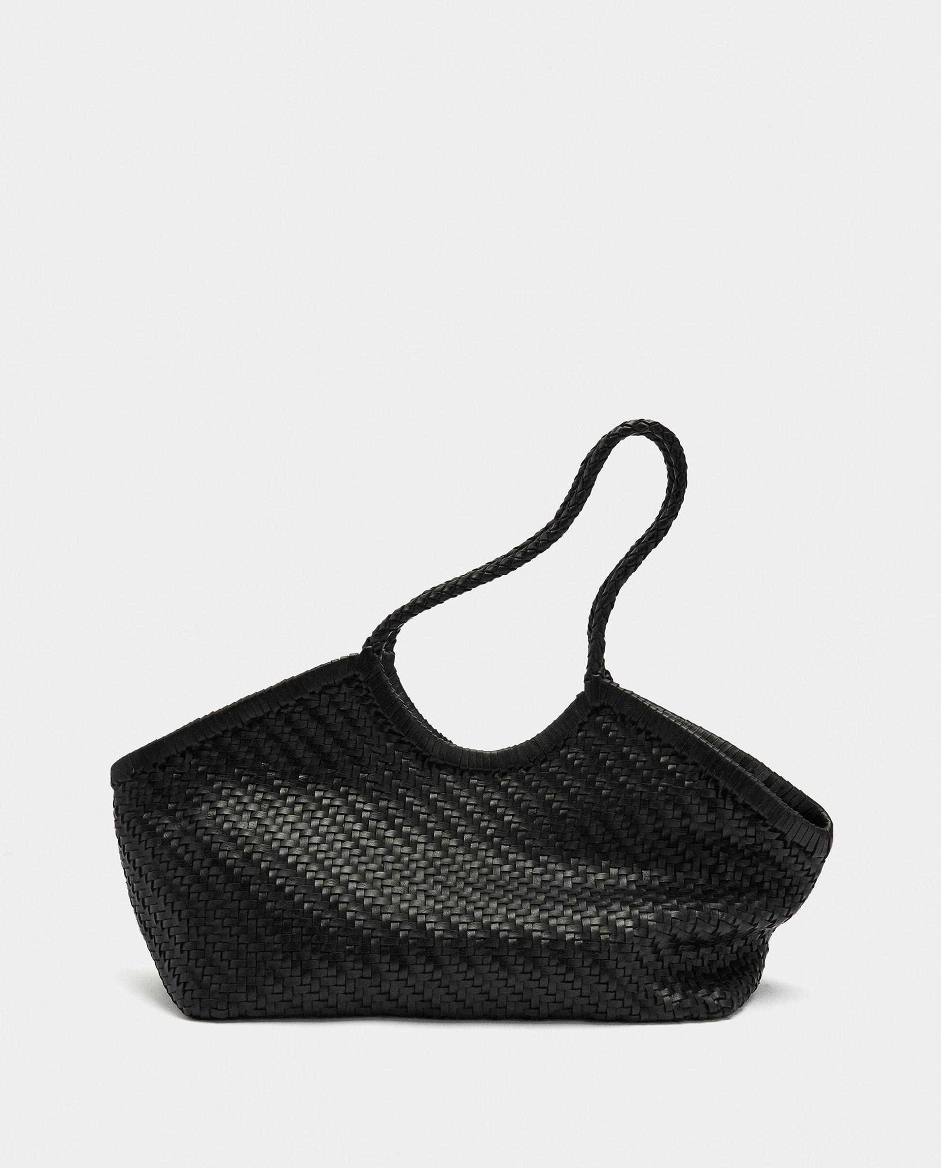 Shopper de piel trenzada con neceser extraíble en liso - Parfois - Negro Negro-5