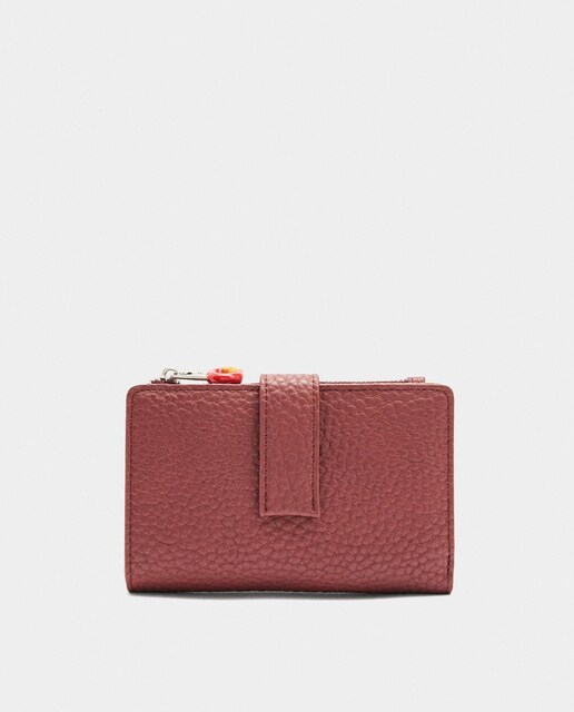 Imagen 0 de Cartera de mujer mediana con cierre de cremallera en liso