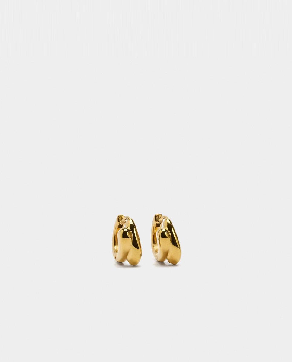 Pendientes de aro de acero inoxidable entrelazados en liso - Parfois - Dorado Dorado-1