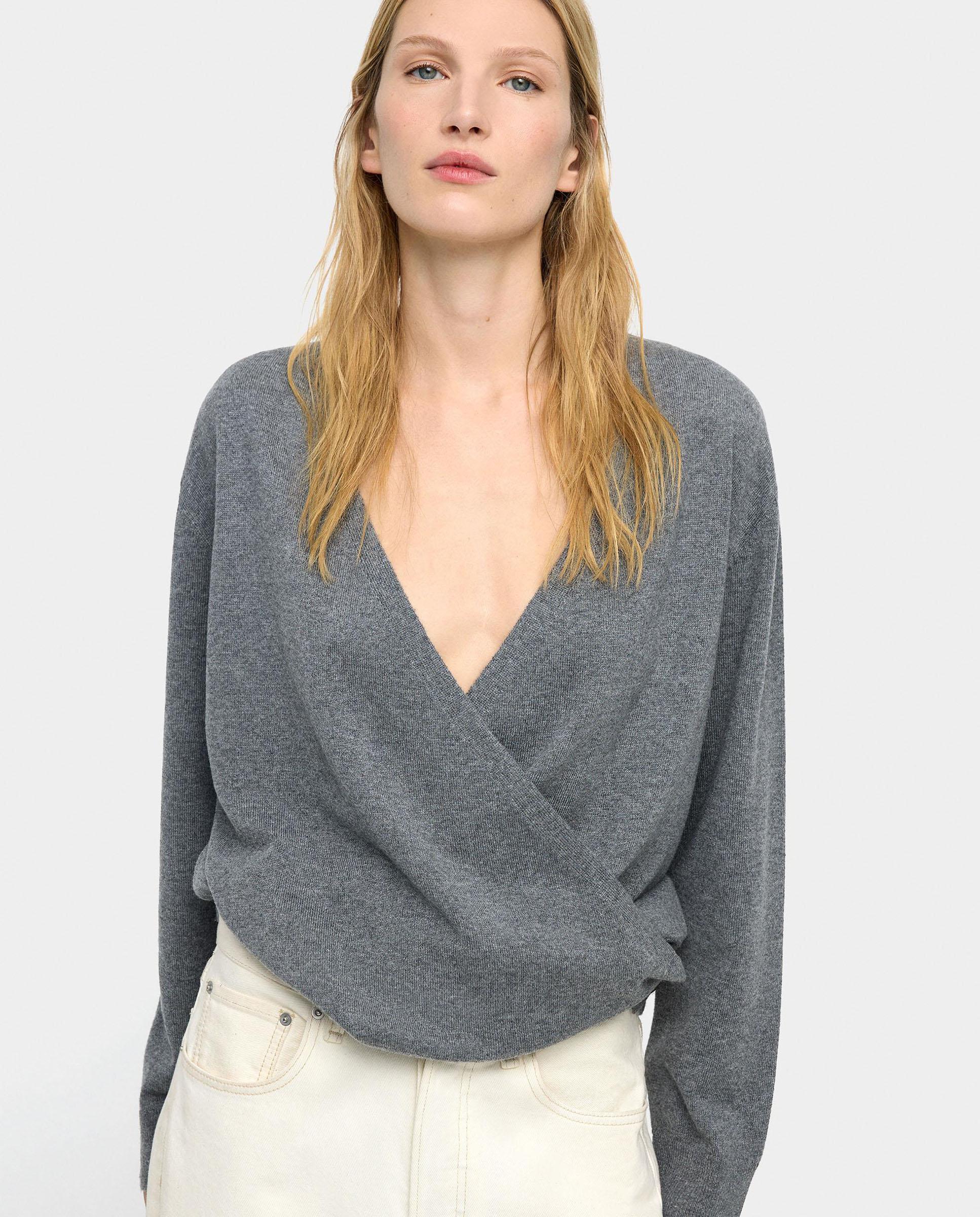 Parfois - Jersey de mujer cruzado de punto con cuello pico.