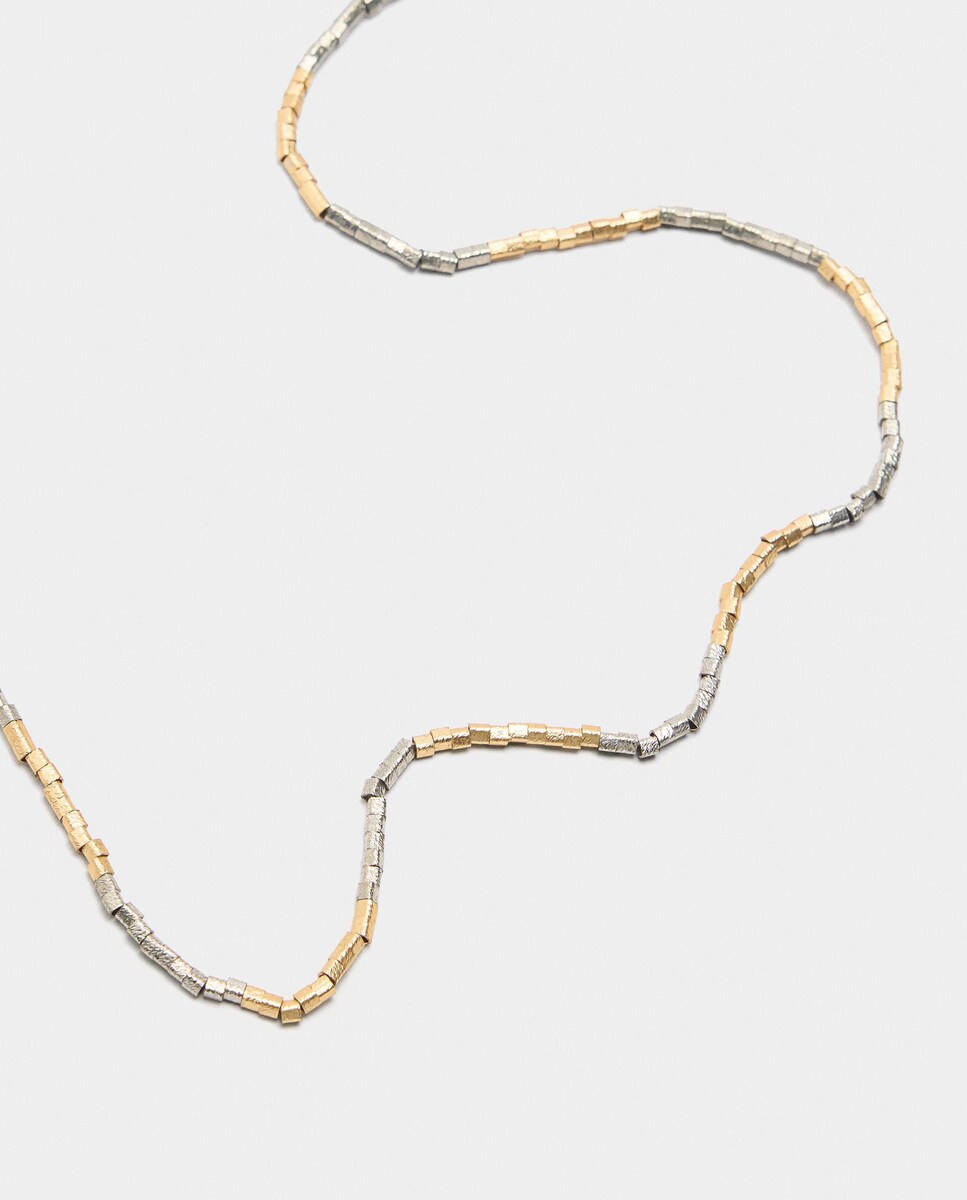 Collar doble largo con cuentas y abalorios Multicolor-2