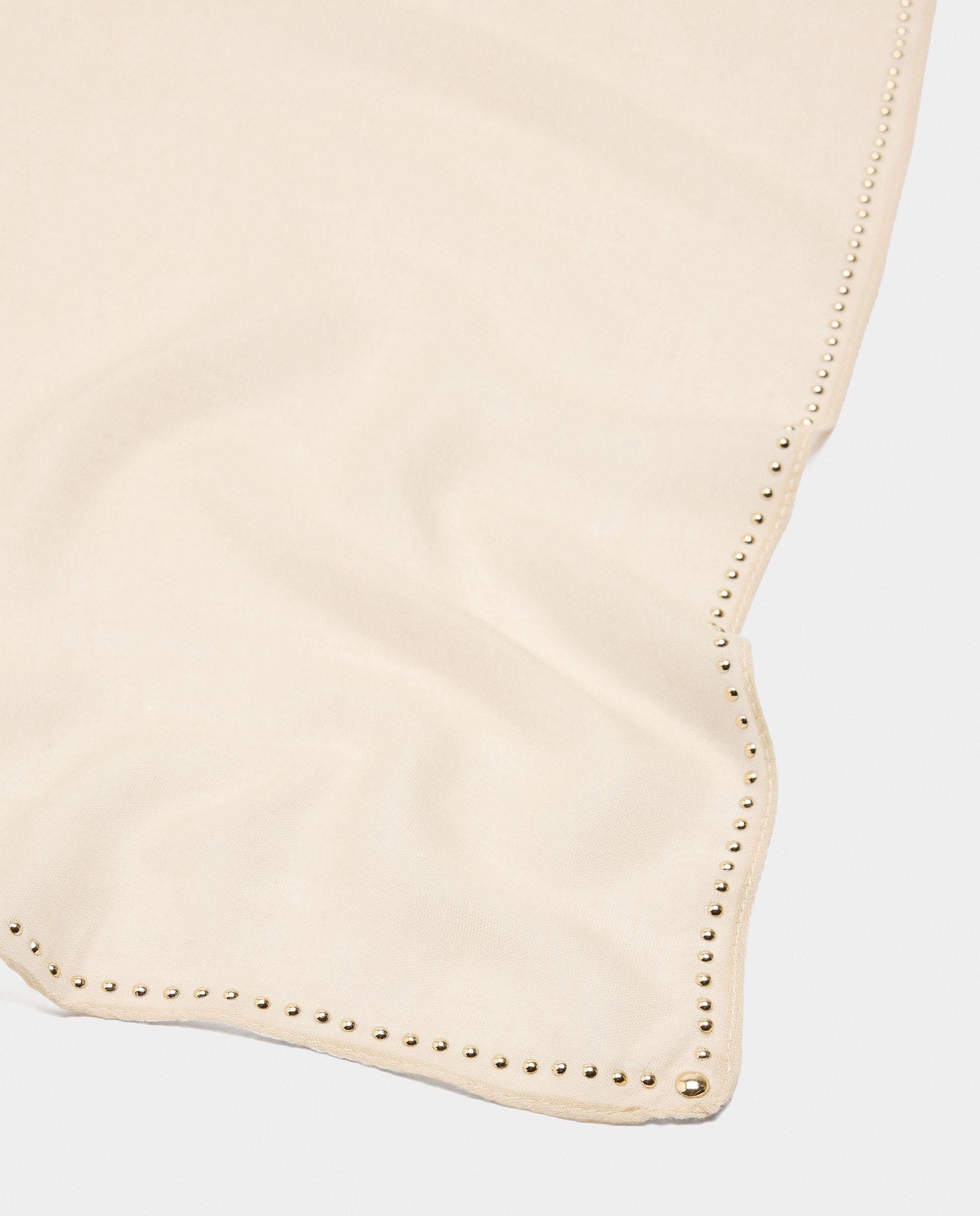 Cinta para el pelo con tachuelas en liso - Parfois - Beige Beige-3