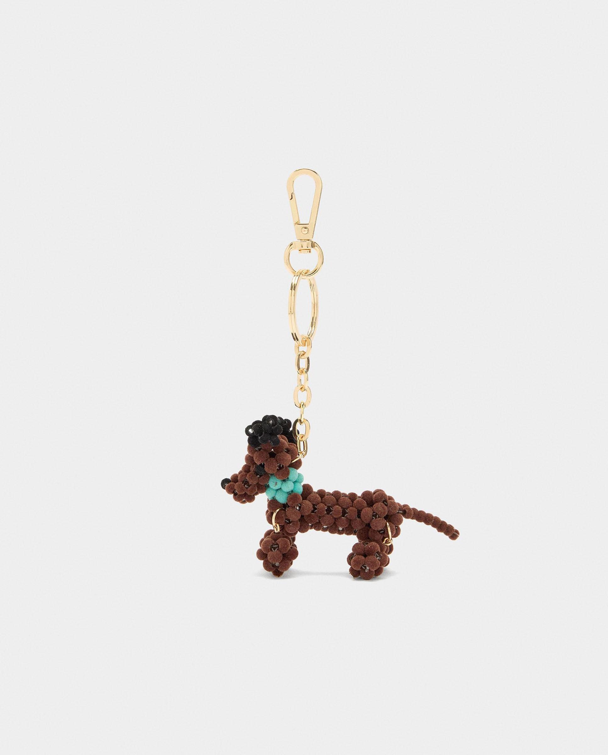 Llavero con charm de perro de cuentas - Parfois - Marrón Marrón-1