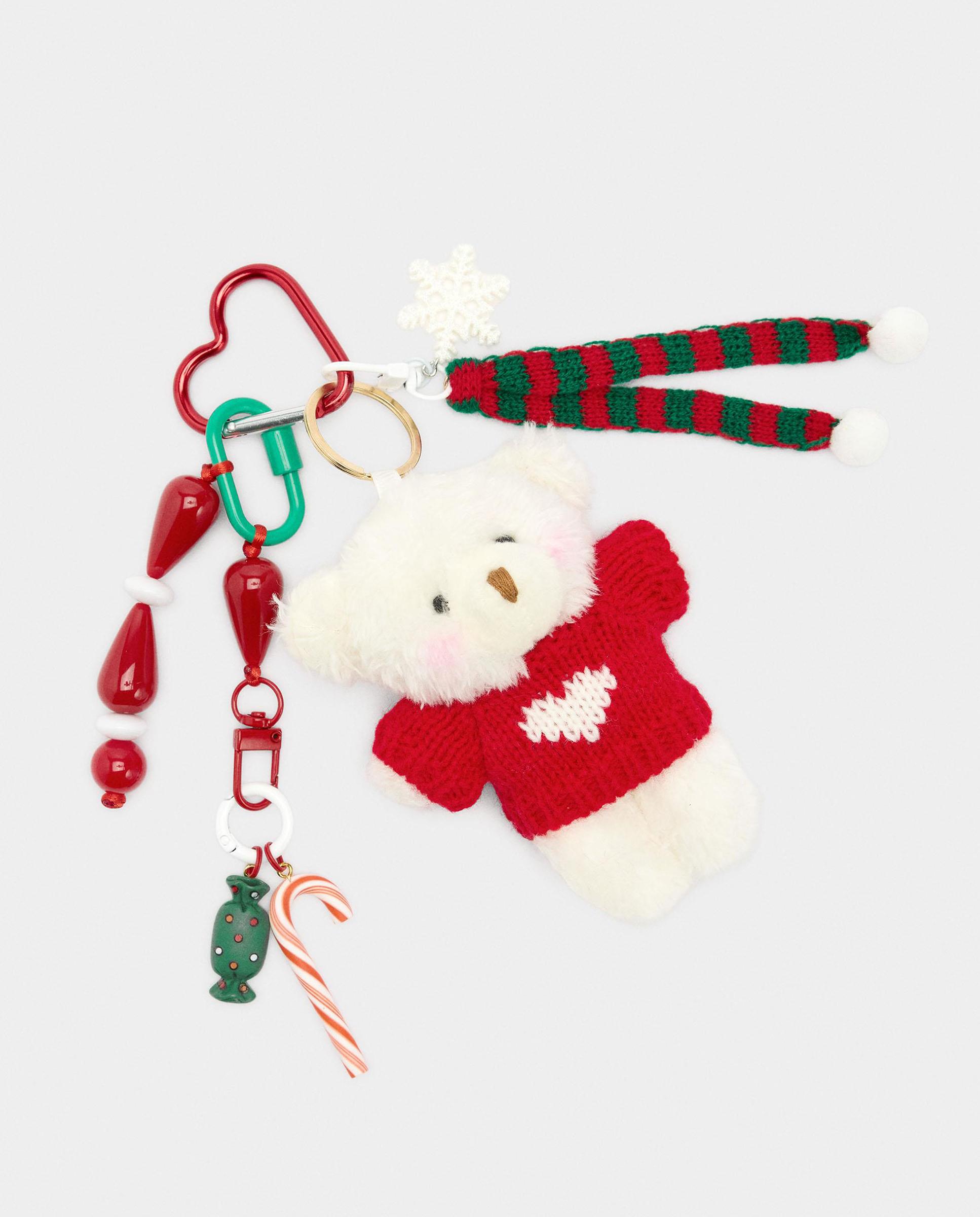 NICI Llavero Zorro Jayson – Rojo Y Blanco, Peluche Mini Colgante, Regalo Original Y Funcional