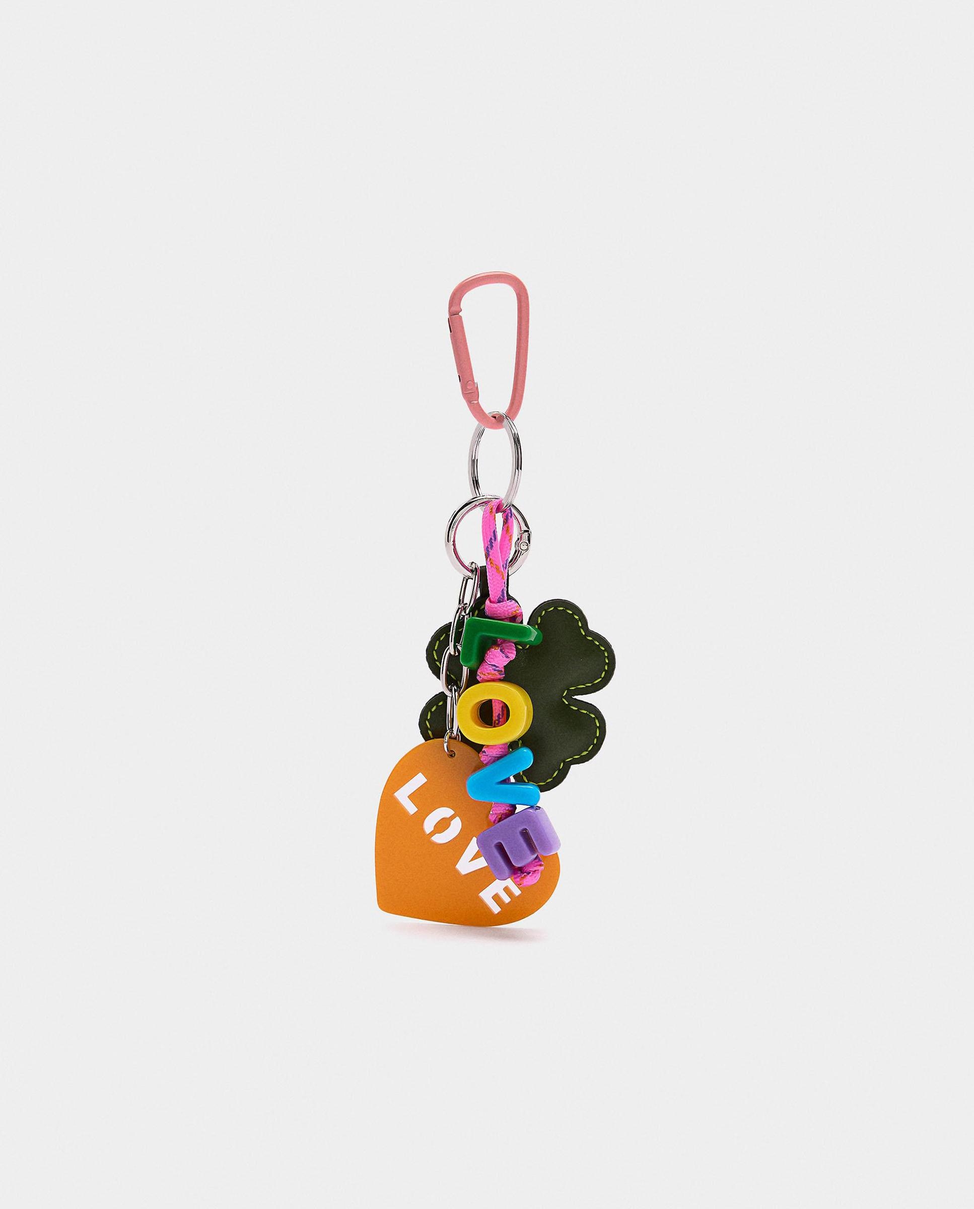 Llavero con charm de corazón y trébol - Parfois - Multicolor Multicolor-1