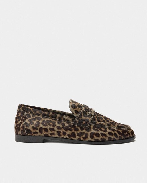 Imagen 0 de Mocasines planos de mujer con diseño animal print
