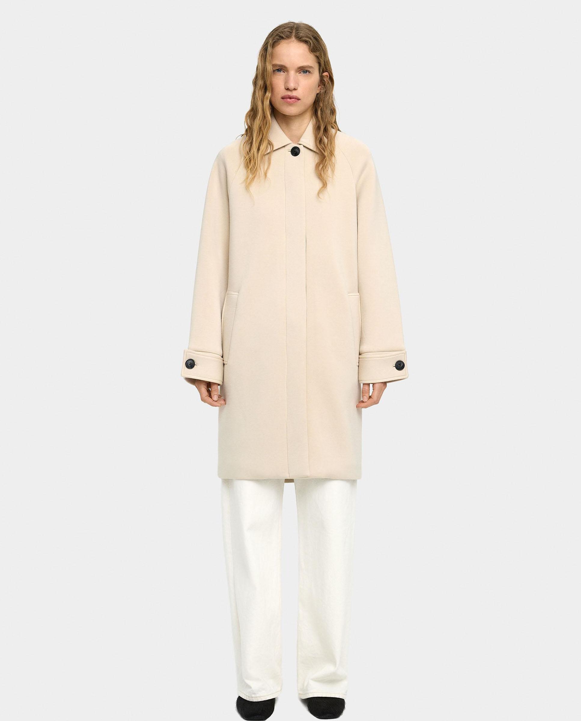 Parfois - Trenca de mujer larga con botones en liso.