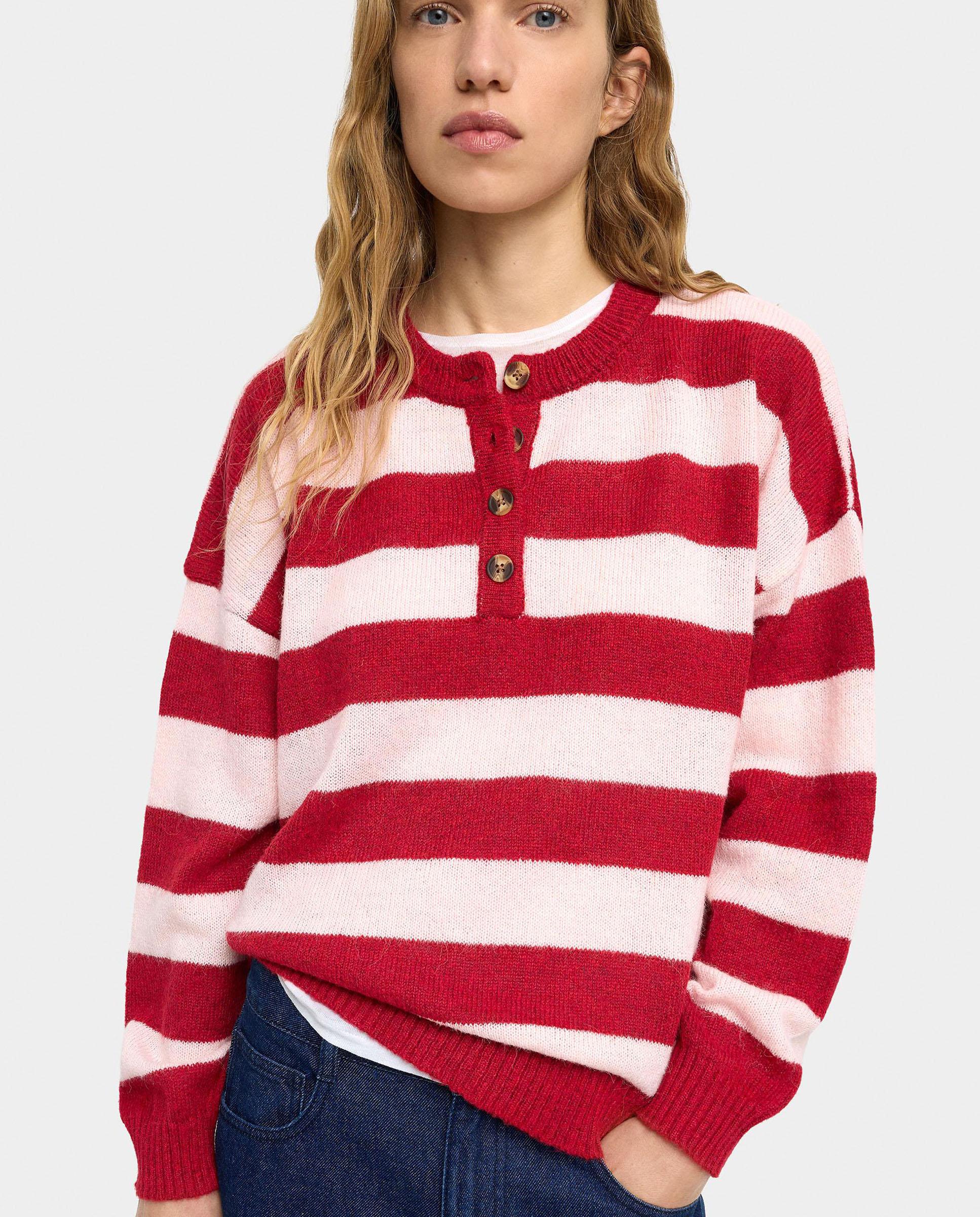Parfois - Jersey de mujer de punto con estampado de rayas.