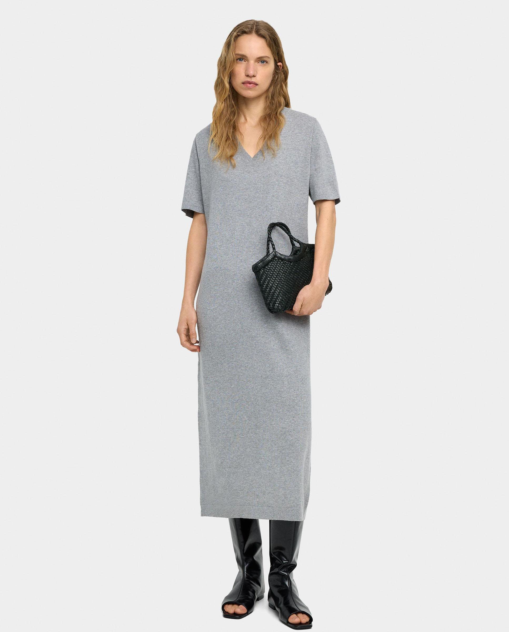 Parfois - Vestido midi de manga corta en liso.
