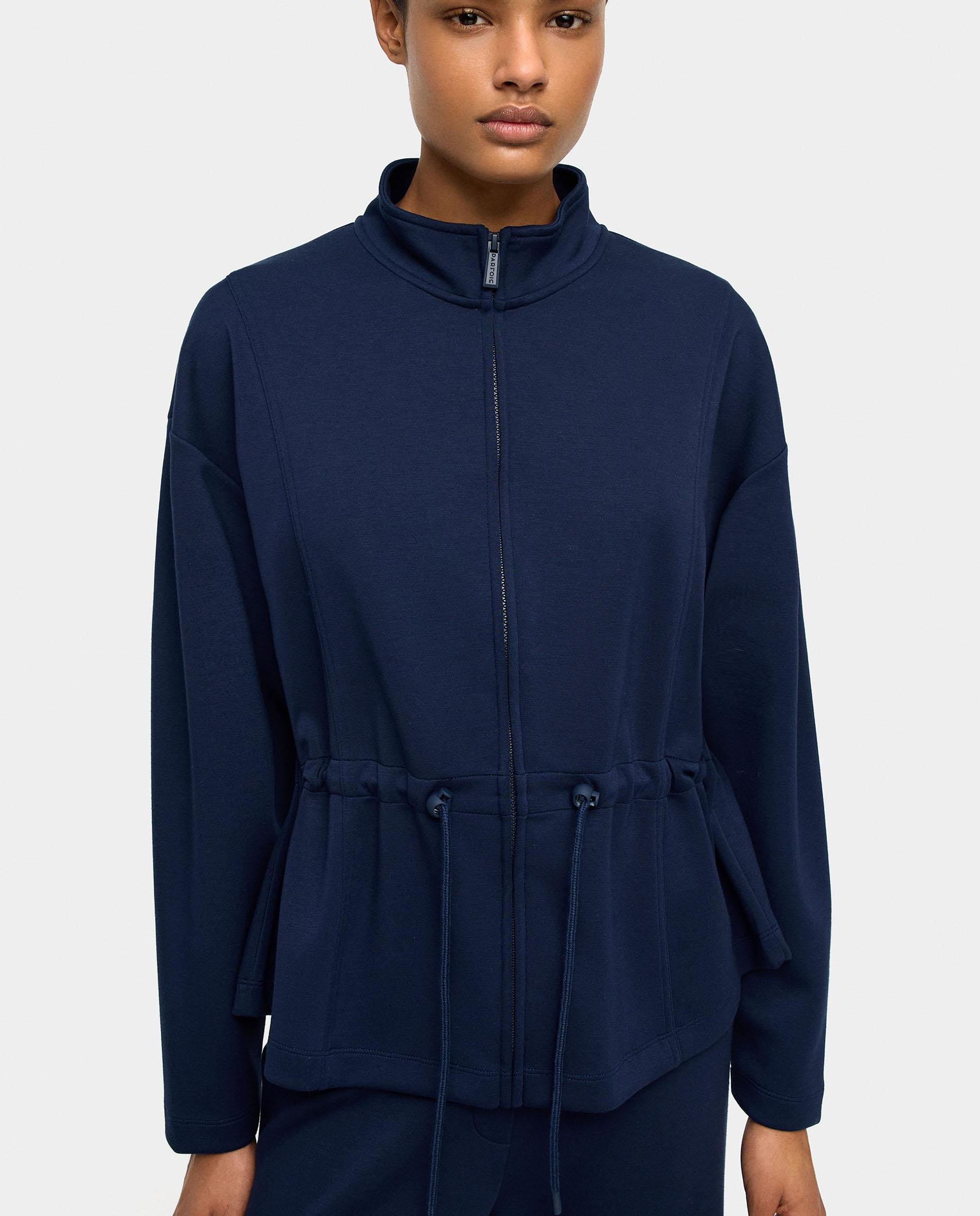 Parfois - Sudadera de mujer sin capucha con cierre de cremallera y cordón ajustable.